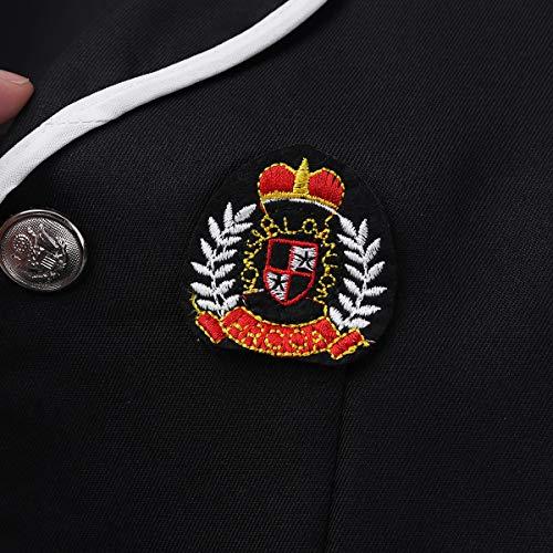 Nikiikoo Nikiikoo Kids British Style Japanese Schoolgirls Uniforms Dress High School Uniform Sets Anime Cosplay Costume Black 12-14 Years