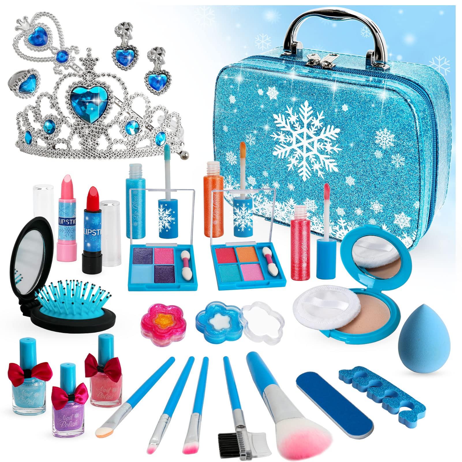 jooful Kids Makeup Kit for Girl Toys 28pcs Real Washable Girls Makeup Toys for Kids, Toddler Girls Pretend Play Children Make Up Set Birthday Gift Toys for Little Girl 3 4 5 6 7 8 9 10 Year Old