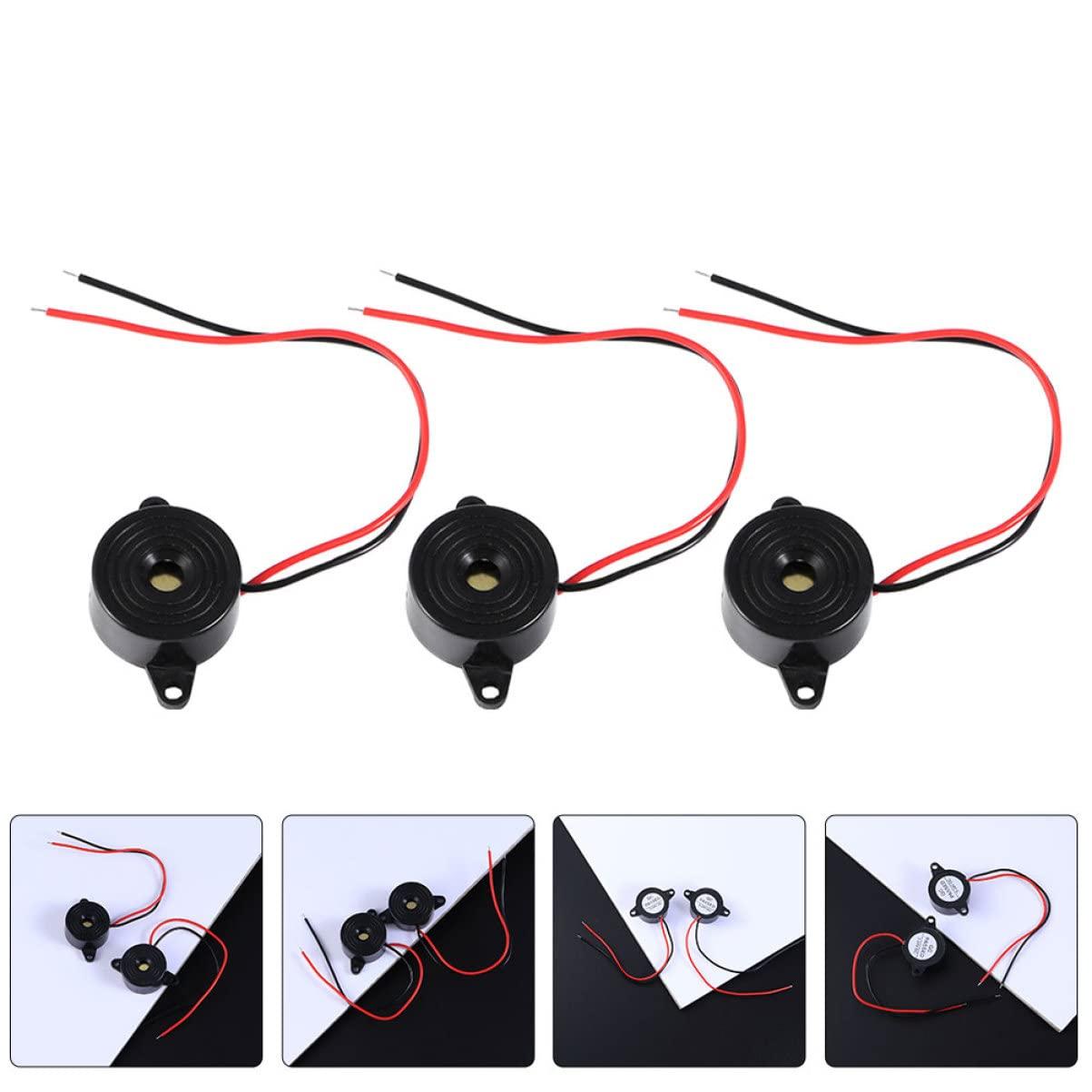 TOYANDONA TOYANDONA 5sets Practical Continuous Buzzer Electric Piezo Buzzer Home Security Alarm 2-Wire Connector 3-24v Dc Voltage 3pcs*5