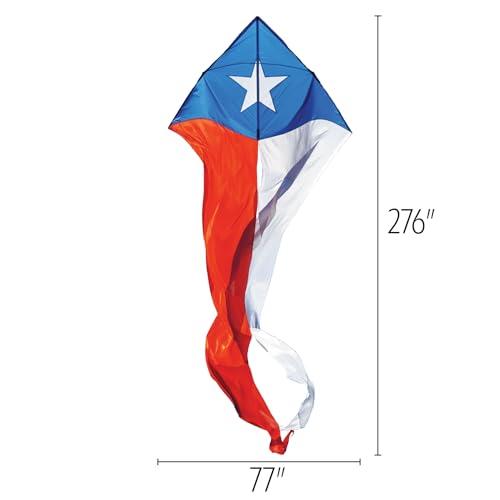In the Breeze In the Breeze 3357 Texas 77\" Wave Delta Kite Easy Flying Single Line Large Ripstop and Taffeta Kite