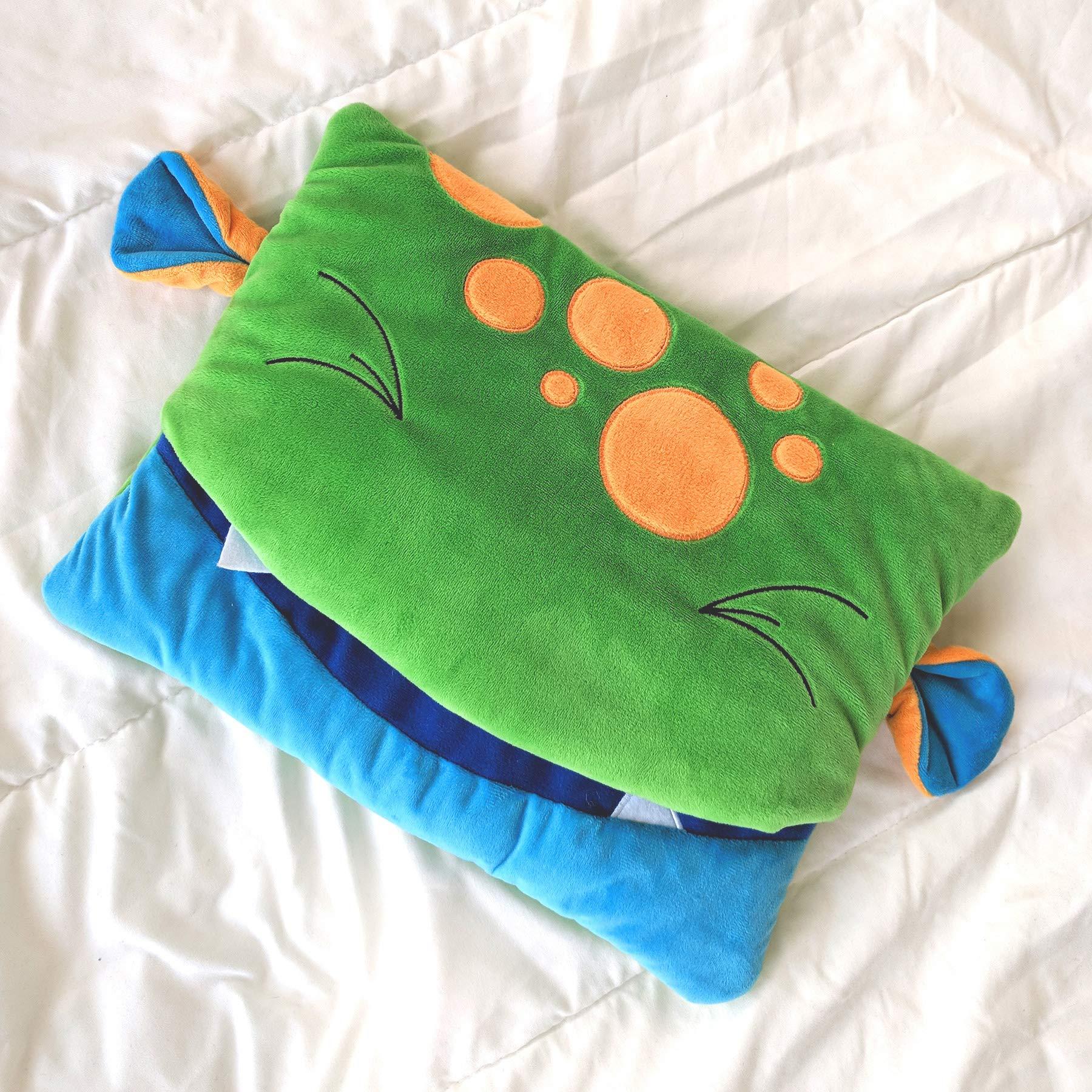 Pillowie Pillowie - Cute Travel Pillow and Blanket Set - Portable Comfort Item for Children - Moss