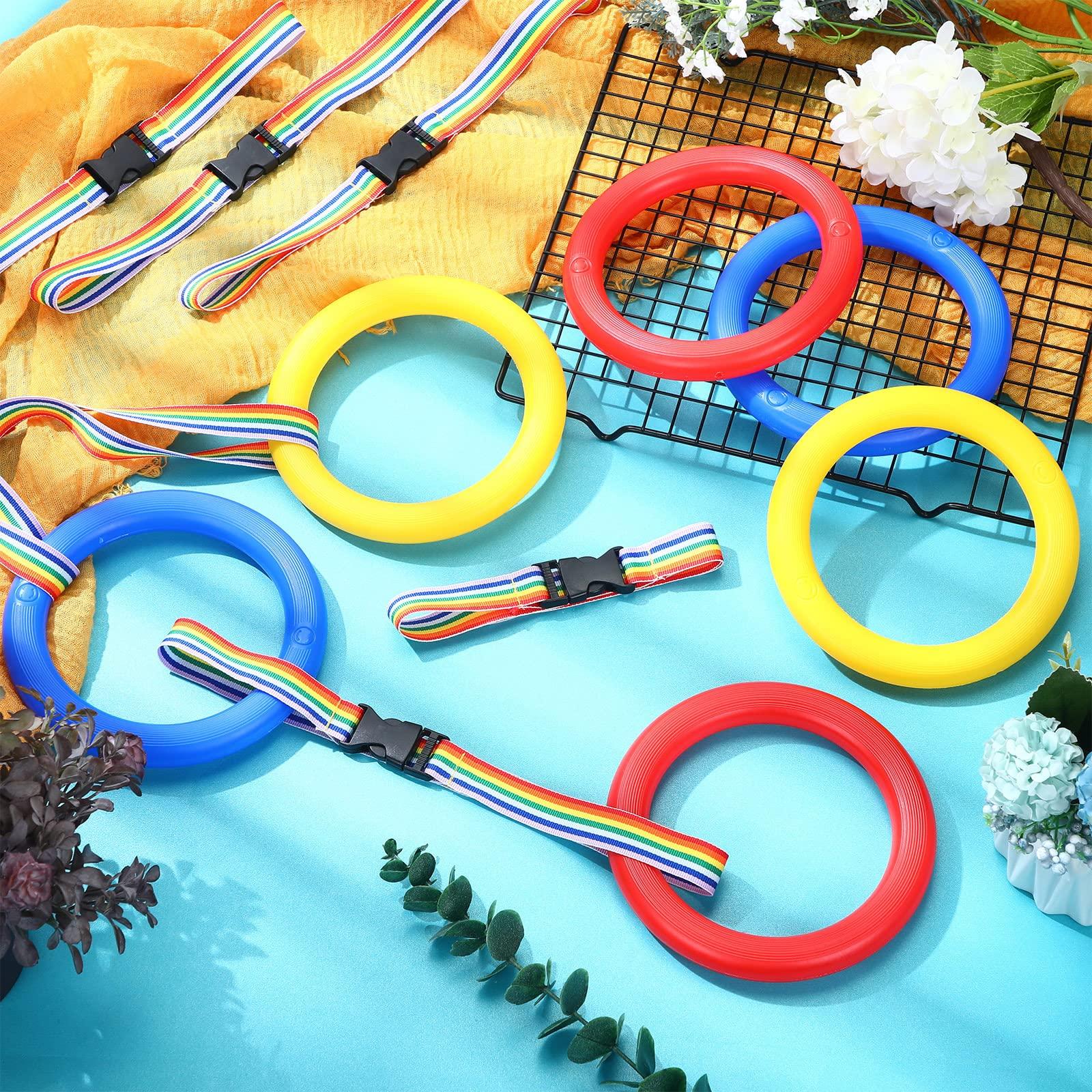 Shappy Shappy 6 Pcs Walking Rope for Preschool with Handles Preschool Rope for Walking in Line Colorful Outdoor Safety Daycare Rope for Kids Children Toddlers Schools Teachers Kindergarten(Red Yellow Blue)