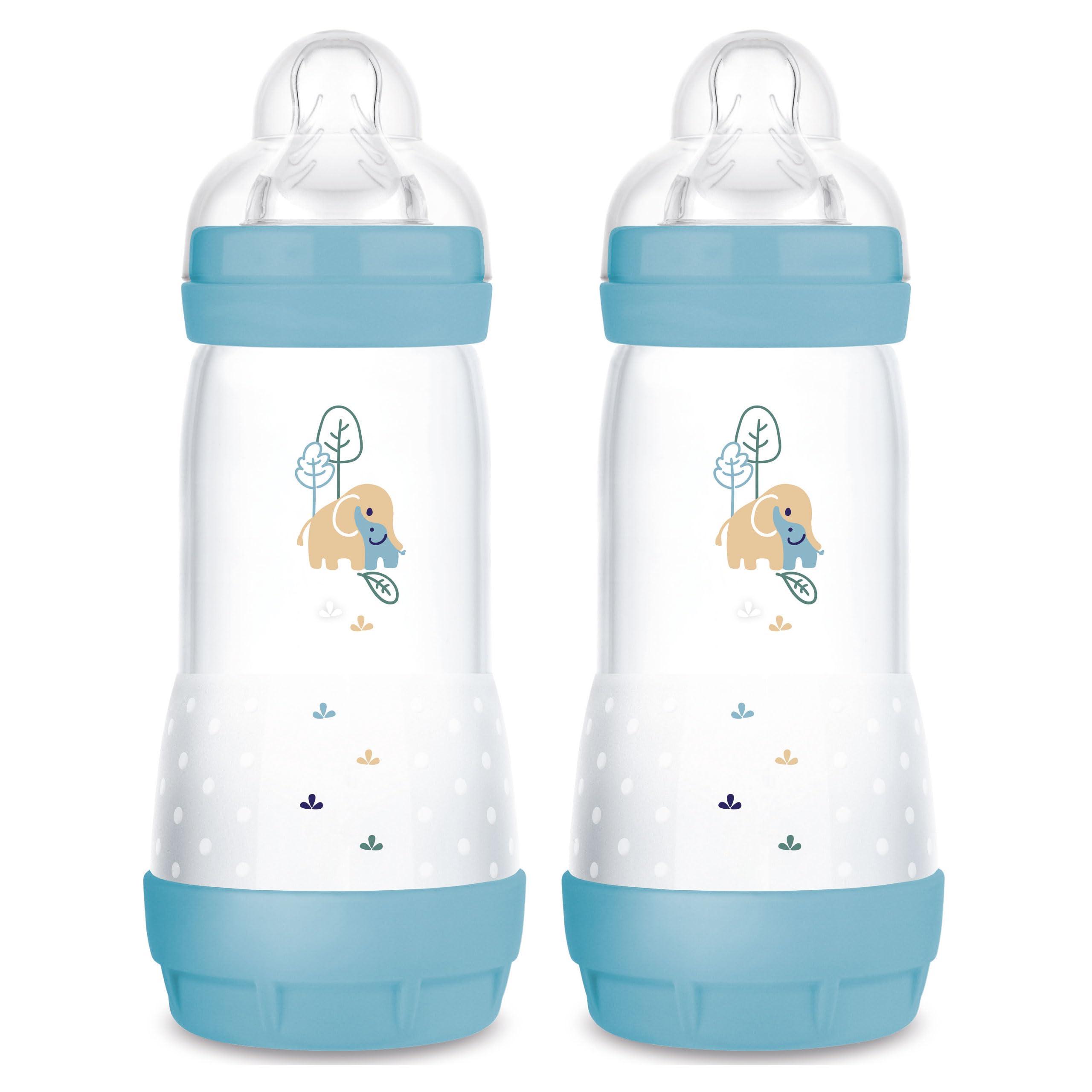 MAM MAM Easy Start Anti-Colic Baby Bottle, Fast Flow, Breastfeeding-Like Silicone Nipple Bottle, Reduces Colic, Gas, & Reflux, Easy-to-Clean, BPA-Free, Vented Baby Bottles for Newborns, 4 Plus Months