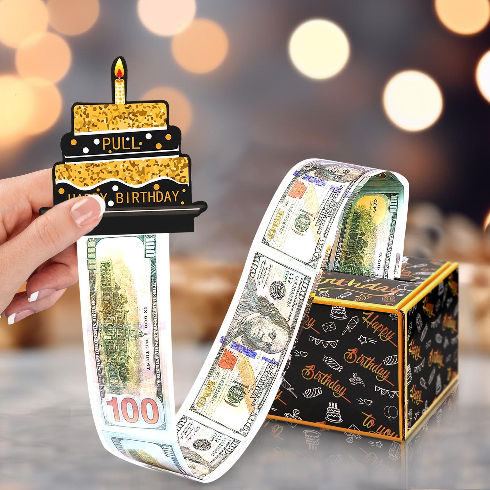 Omlisca Omlisca Happy Birthday Money Box for Cash Gift Pull DIY Birthday Gifts Surprise Gift Box for Money Fun Gift Ideas Special Birthday Celebration Creative Way to Give Cash Gifts for Kids Friends Family