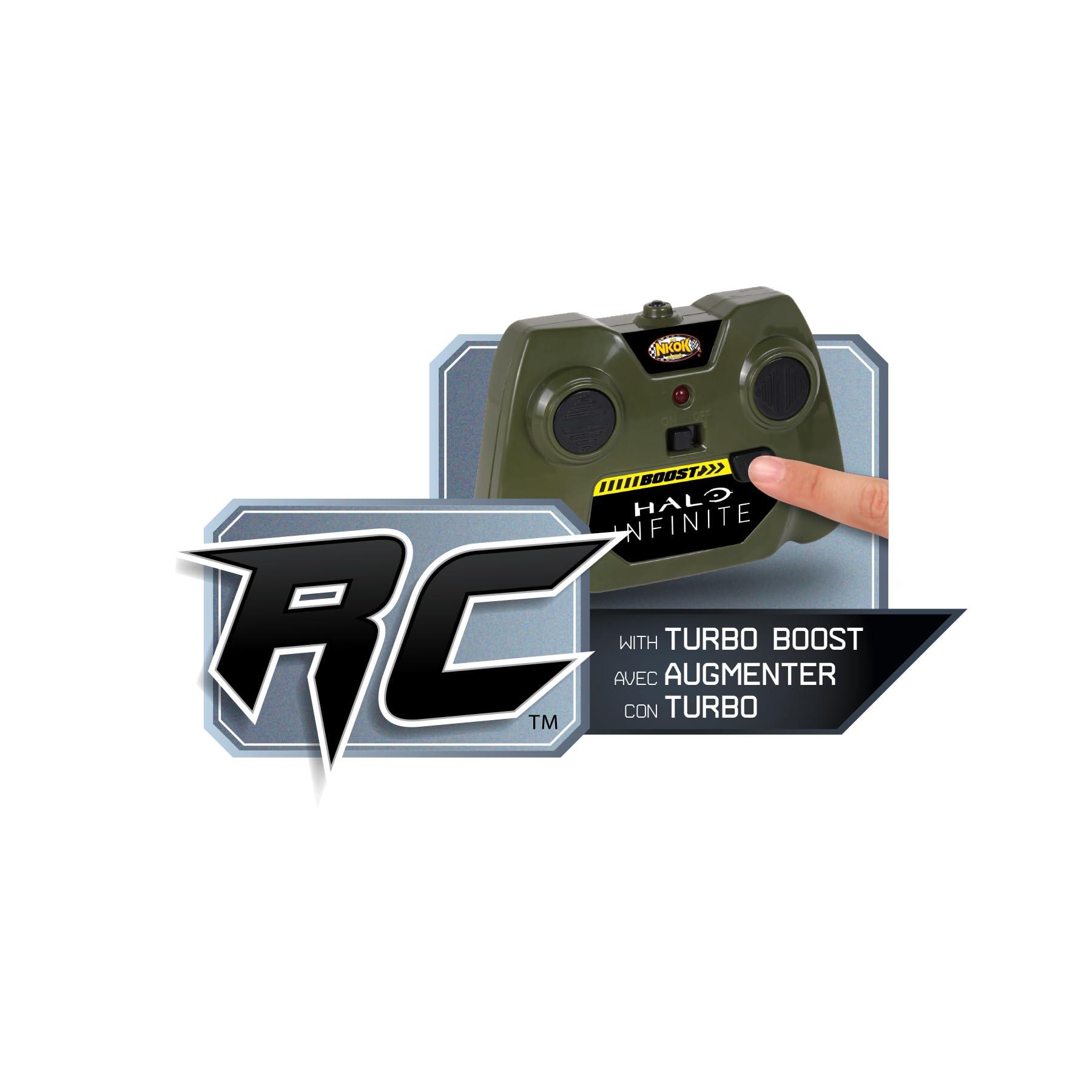 NKOK NKOK Halo Infinite RC: Battle Hog UNSC Warthog -W/Master Chief & Spartan, 2.4 GHz Radio Control w/Turbo Boost Vehicle