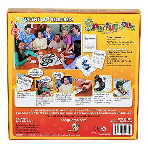 Spontuneous Spontuneous - The Song Game - Sing It or Shout It - Talent NOT Required - Family Party Board Game…