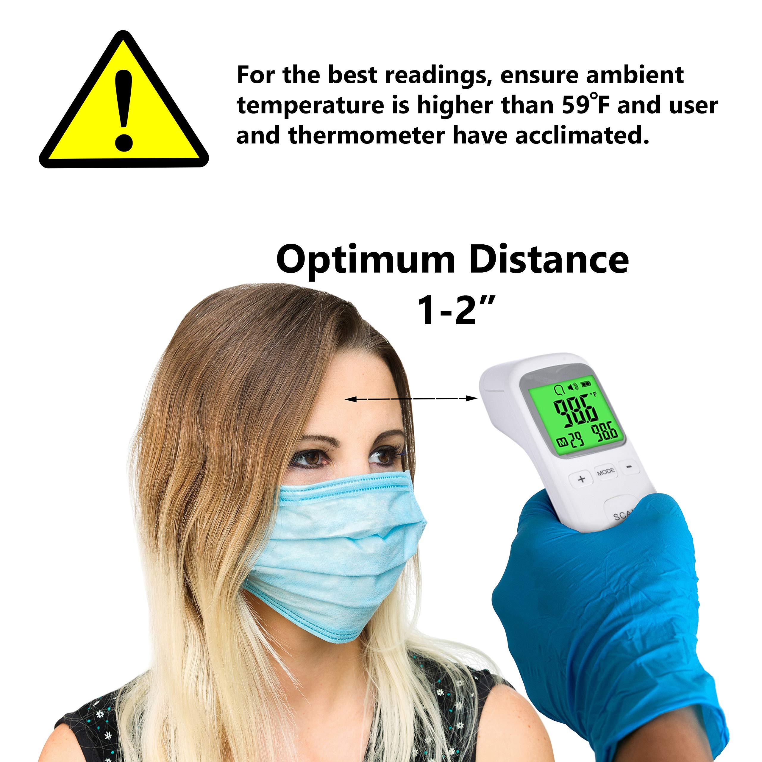 SANSHIELD SANSHIELD Non-Contact Forehead Thermometer - Infrared Digital Thermometer for Adults Kids Elderly, Touchless Temperature Scanner for Fever with Body and Object Modes (Batteries NOT Included)