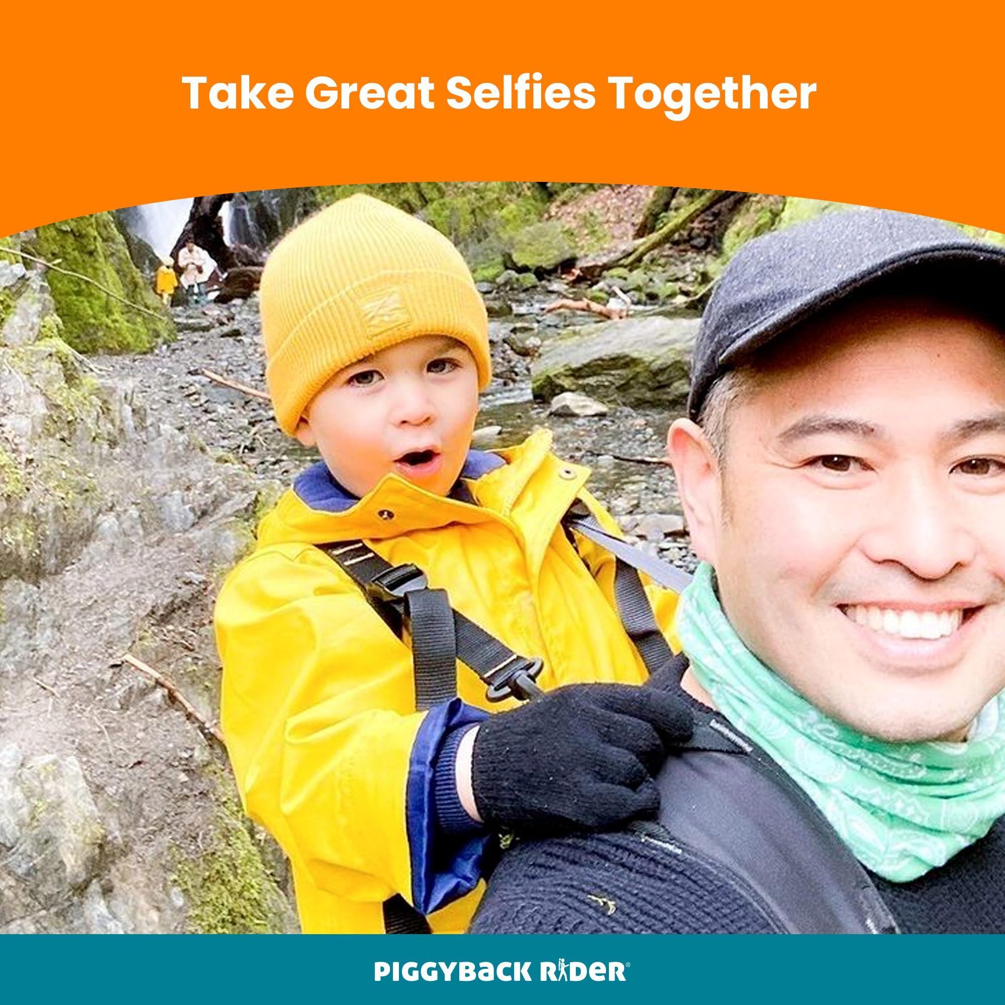 Piggyback Rider Piggyback SCOUT Standing Toddler Carrier Backpack - 2-Piece Bundle for Hiking & Travel with Secure Child Safety Harness Included - For Ages 2-4 (Under 50 lbs) - No Accessories Included