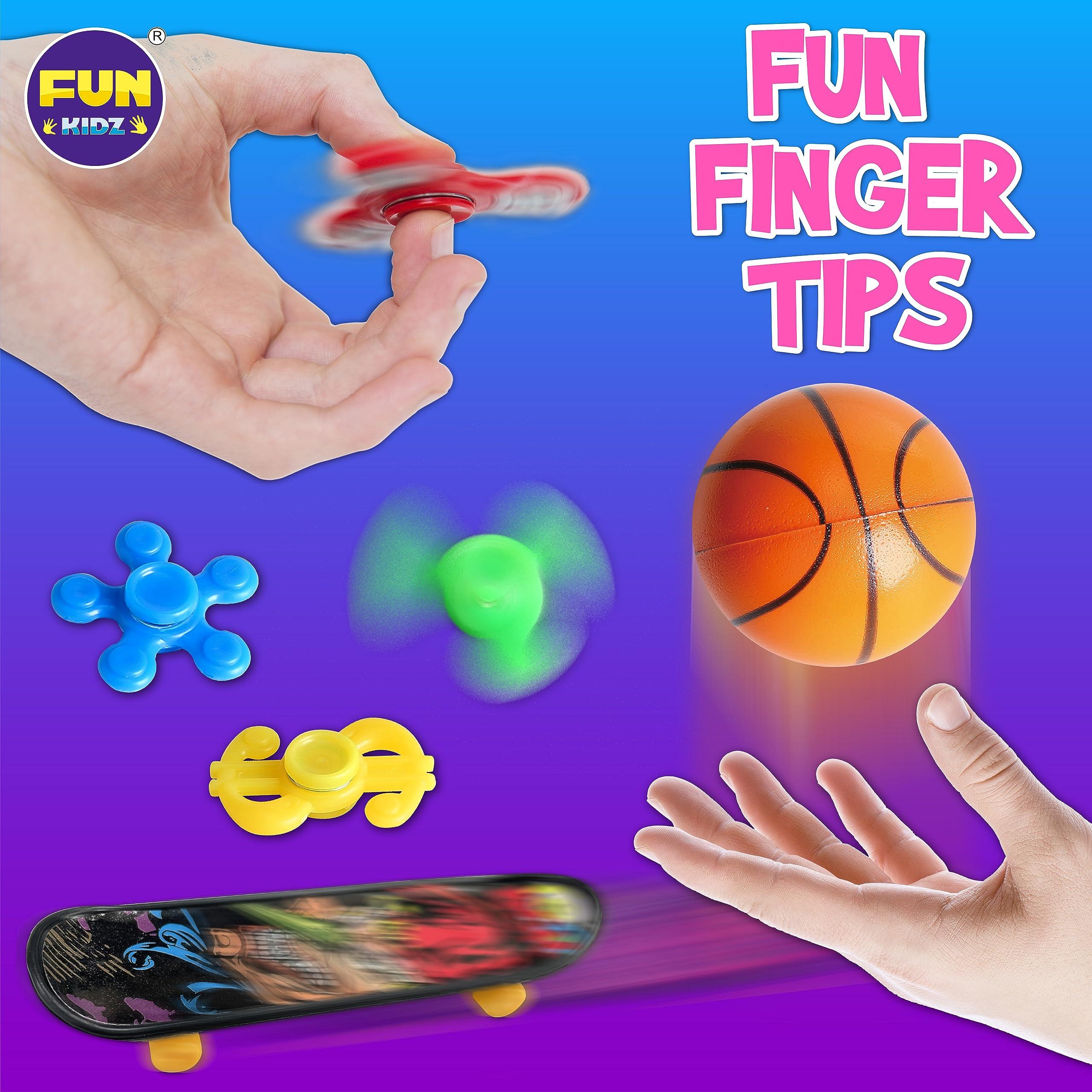 FUN KIDZ Fidget Pack Box for Boys Girls 4-12, FunKidz Fidget Toys for Kids 5-7 Autistic Sensory Mystery Birthday Gifts in Reusable Portable Treasure Box Nice Party Favors