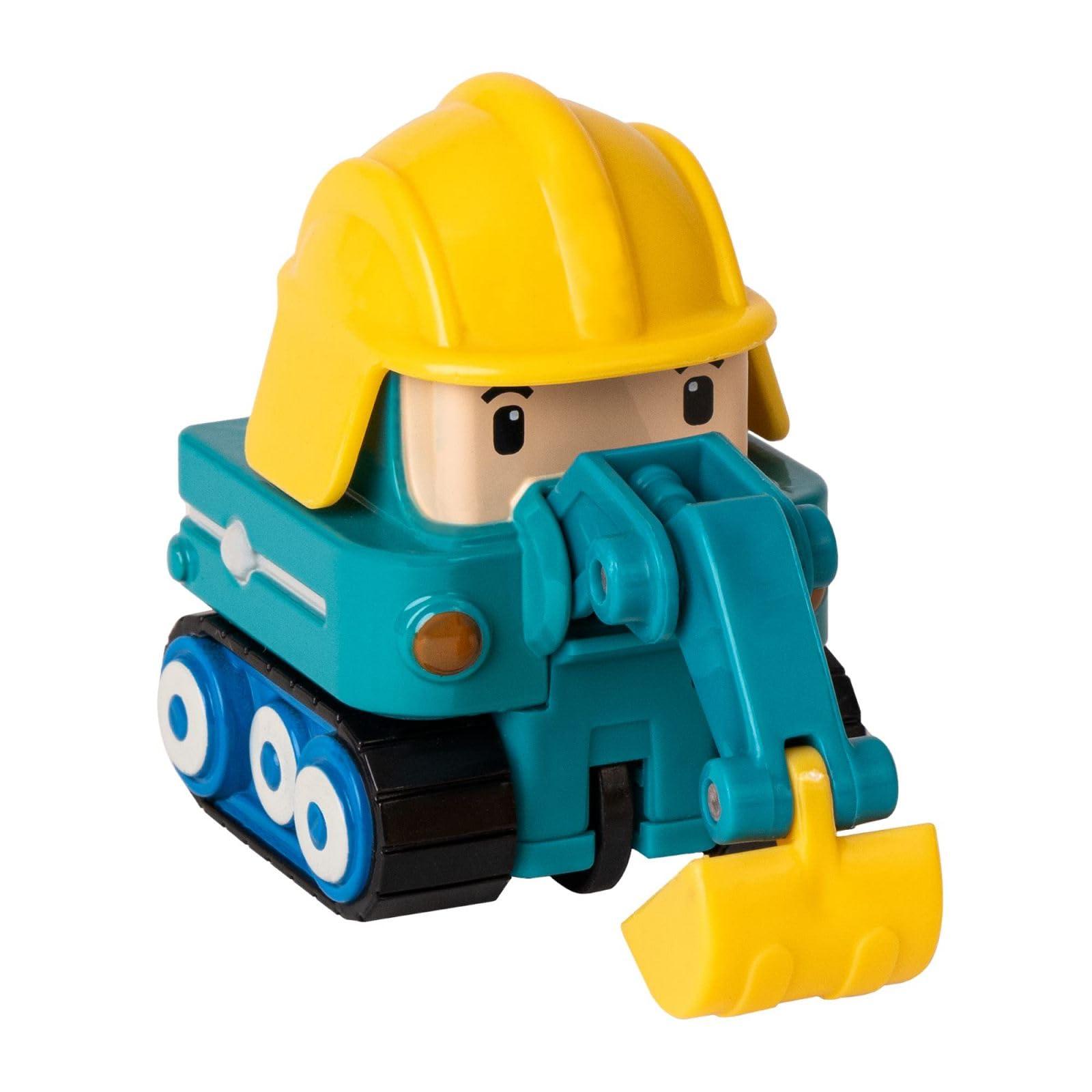 Robocar Poli Robocar Poli, Poke DIE-CAST Metal Toy Cars, Excavator Truck Toys, Construction Vehicle Truck Toy Party Birthday Gifts for Toddlers Age 1-5 Boys Girls