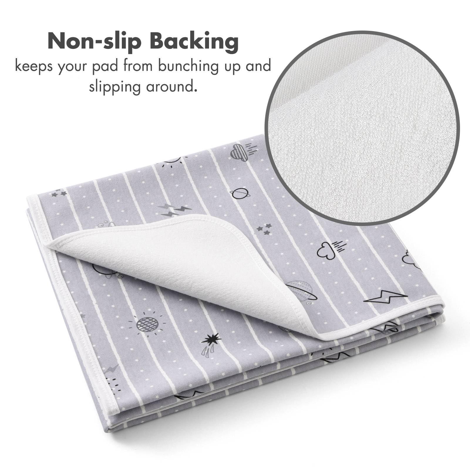 YIVEKO YIVEKO Baby Waterproof Bed Pad Washable Mattress Pad Reusable Underpads Bed-White Star