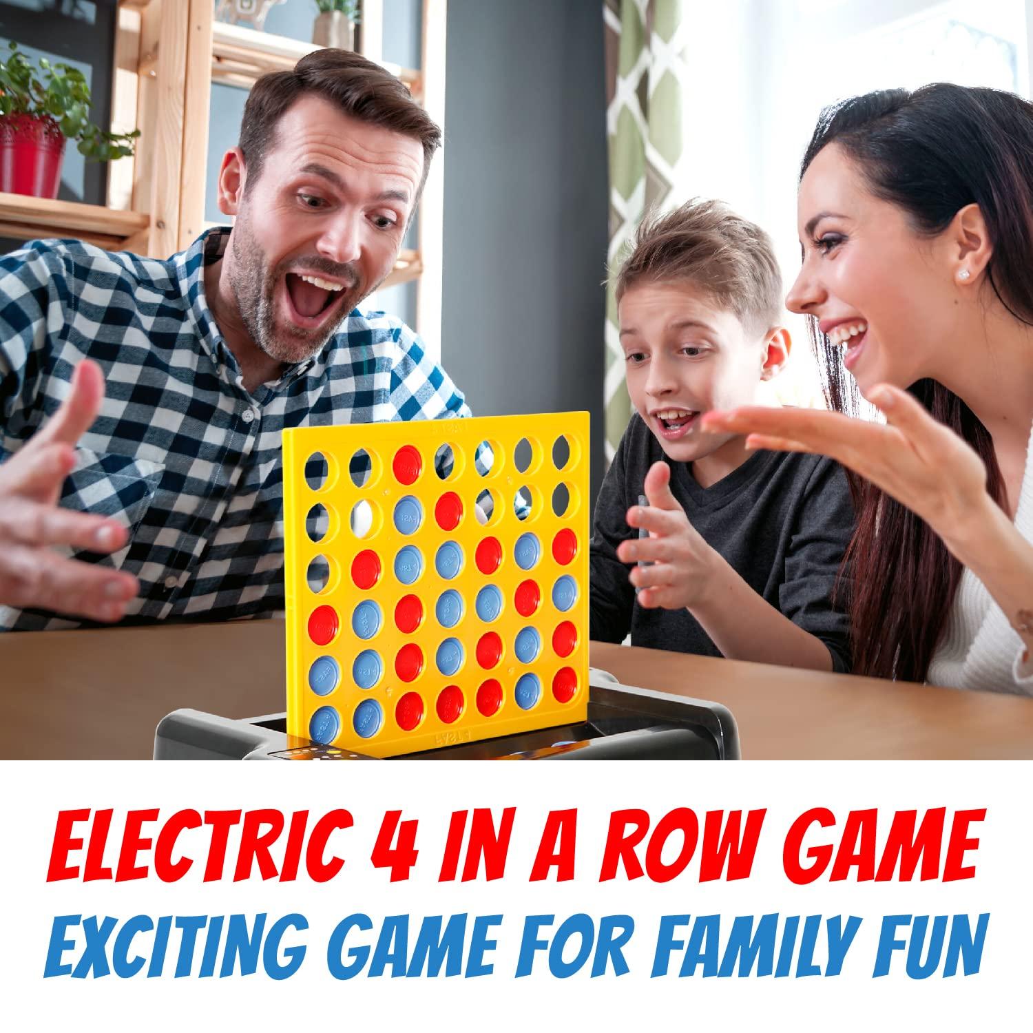 E-Jet 4 in A Row Connect Game, Link 4 to Score Electric Board Game | Line Up 4 Classic Table Game