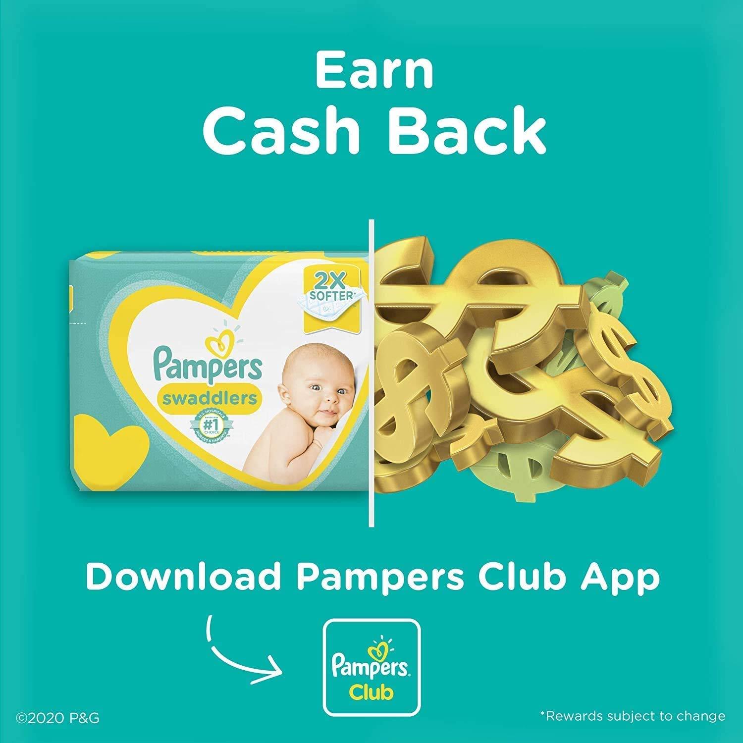 Pampers Baby Diapers Size 3, 168 Count - Pampers Swaddlers, ONE MONTH SUPPLY (Packaging and Prints on Diapers May Vary)