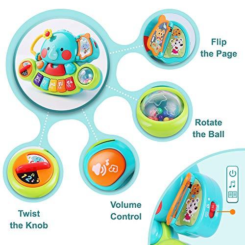iPlay, iLearn iPlay, iLearn Baby Music Elephant Toys, Toddler Electronic Learning Sensory Toy, Musical Piano Keyboard W/ Lights Sounds, Infant Birthday Gift for 6 9 12 18 24 Months, 1 2 Year Olds Kids Boys Girls