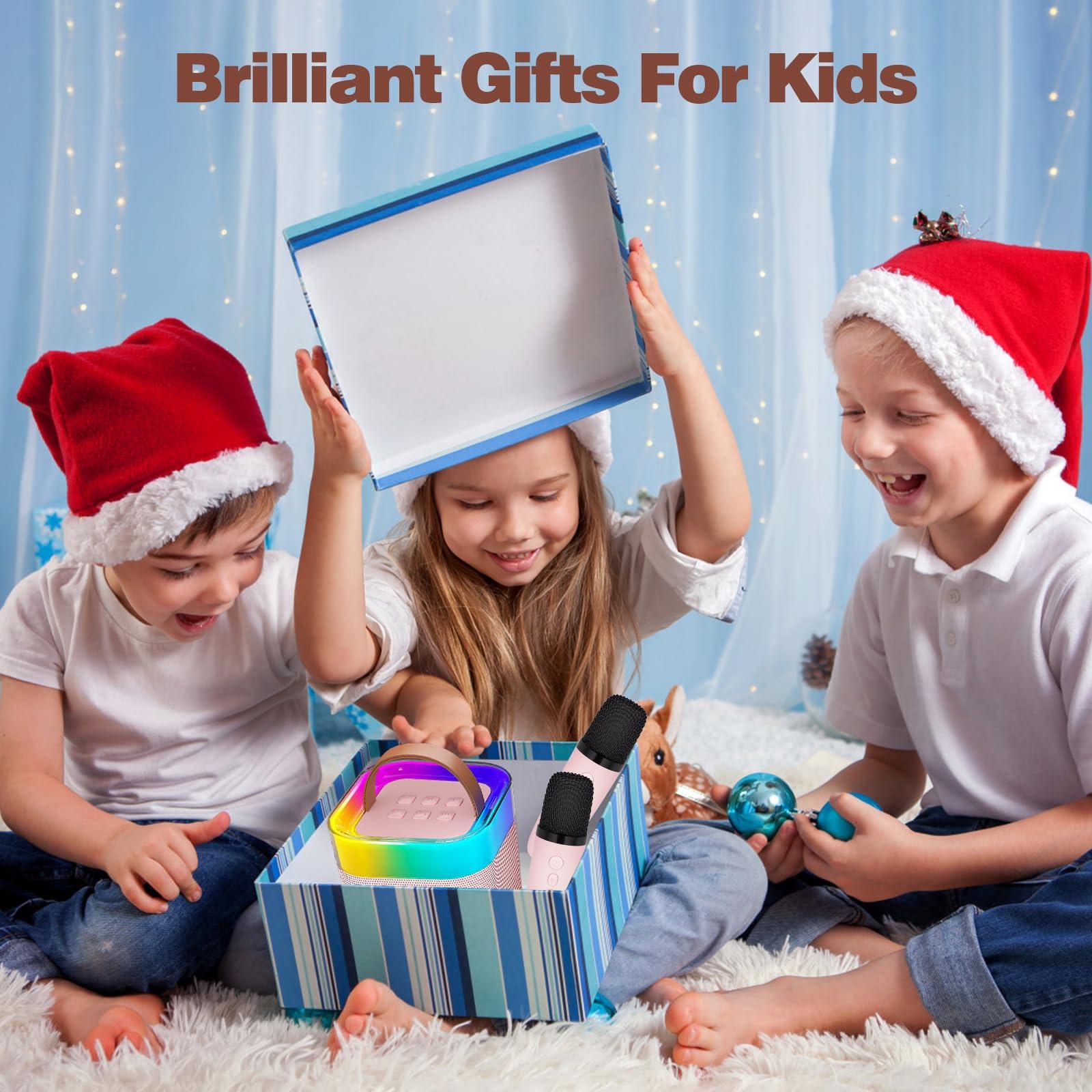 Kingci Kingci Mini Karaoke Machine for Kids, Birthday Gifts for Girls Boys Portable Bluetooth Speaker with Karaoke Microphone Wireless, Kids Toys 4 5 6 7 8 9 10 12+ Year Old Birthday Home Party Gift