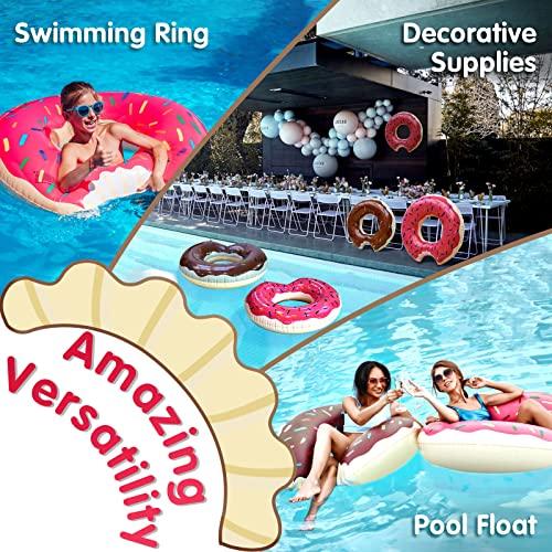 DMAR DMAR Donut Pool Floats Donut Tube Pool Doughnut Pool Float Donut Inflatables Doughnut Floatie Donut Swimming Ring for Beach Pool, 30\", 1Pcs, Pink