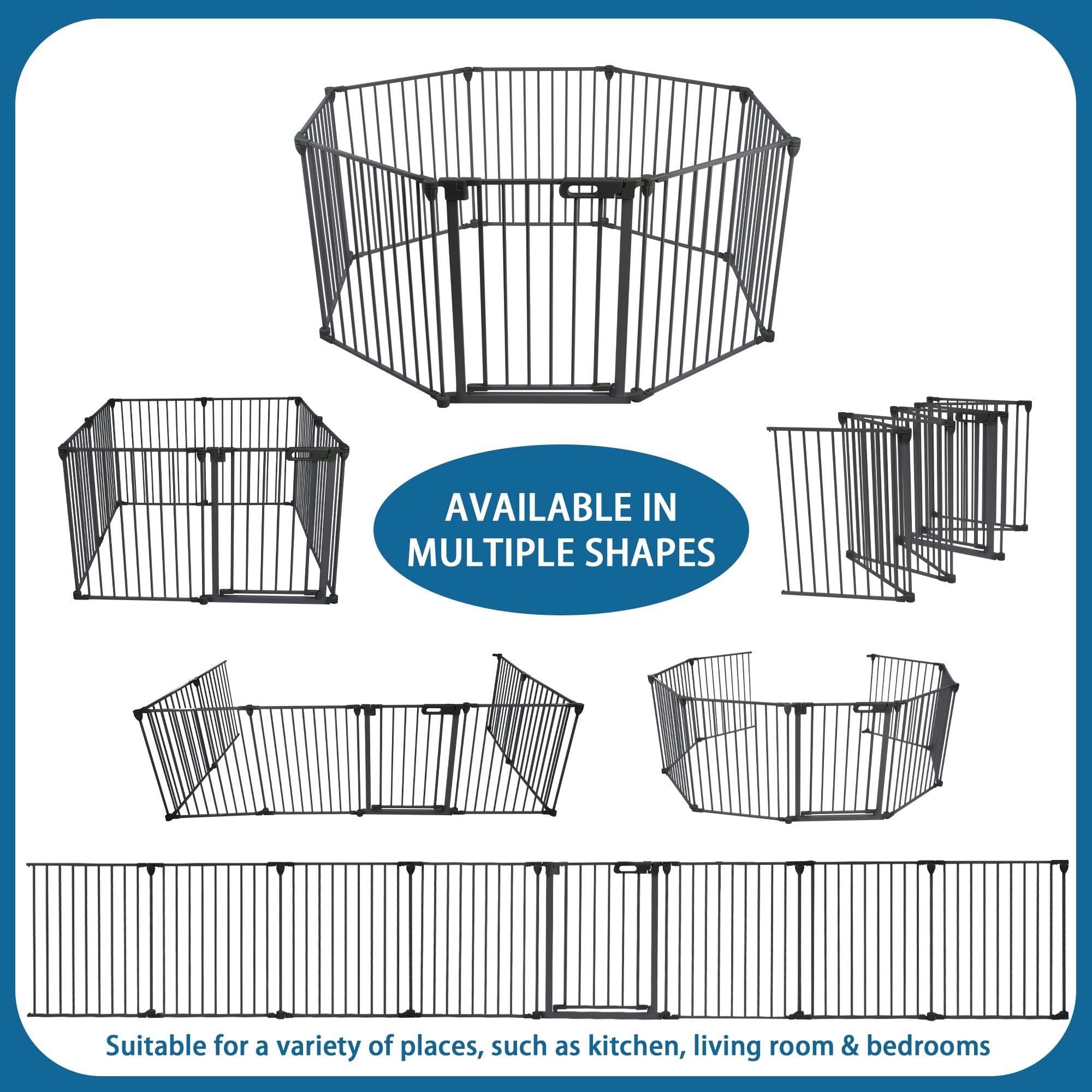 BalanceFrom BalanceFrom Easy Walk-Thru Safety Gate for Doorways and Stairways with Auto-Close/Hold-Open Features, 29-Inch Tall, 205-Inch Wide, Graphite