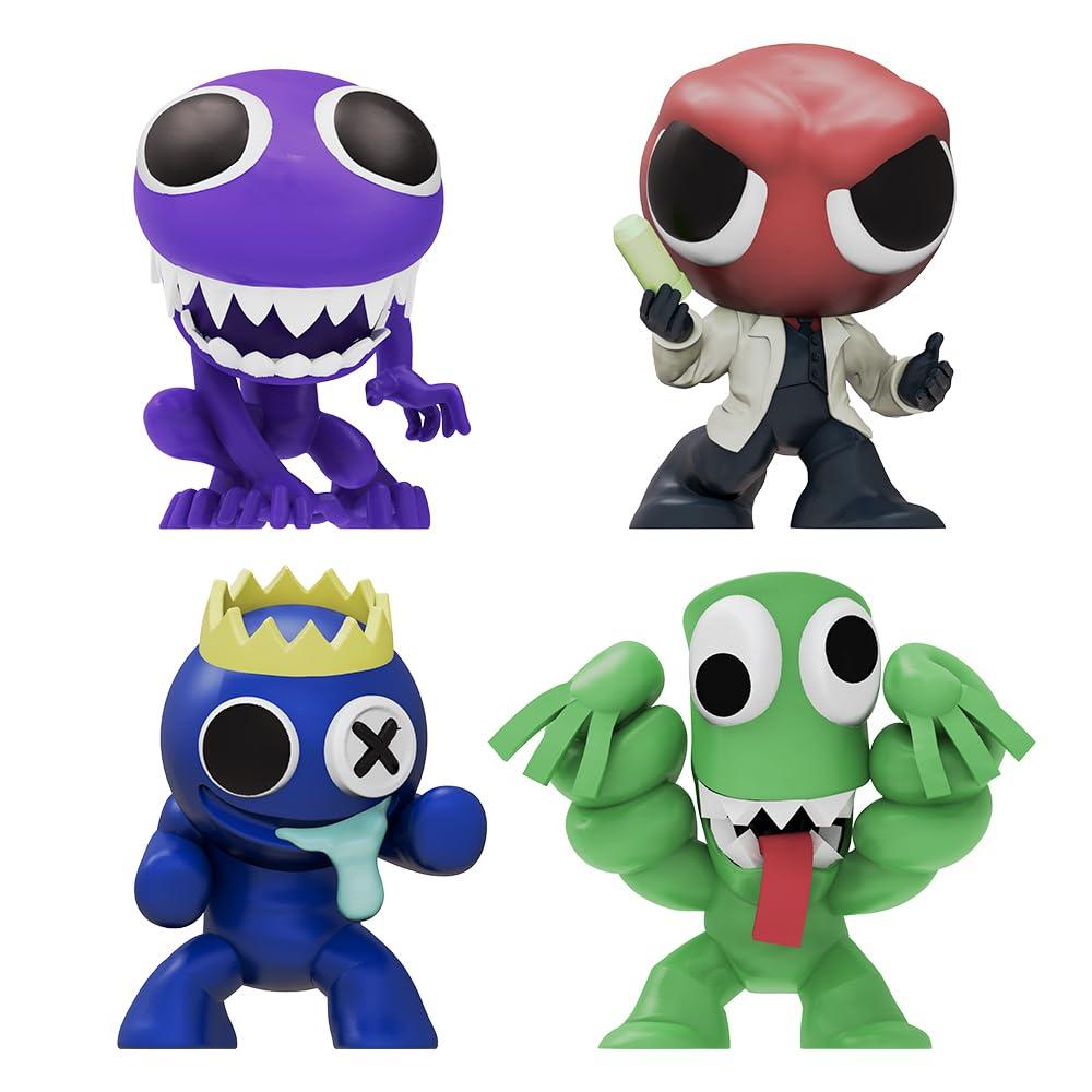 Rainbow Friends Rainbow Friends - Vintage Minifigure 4-Pack (Four 2.5\" Collectible Figures, Series 1)