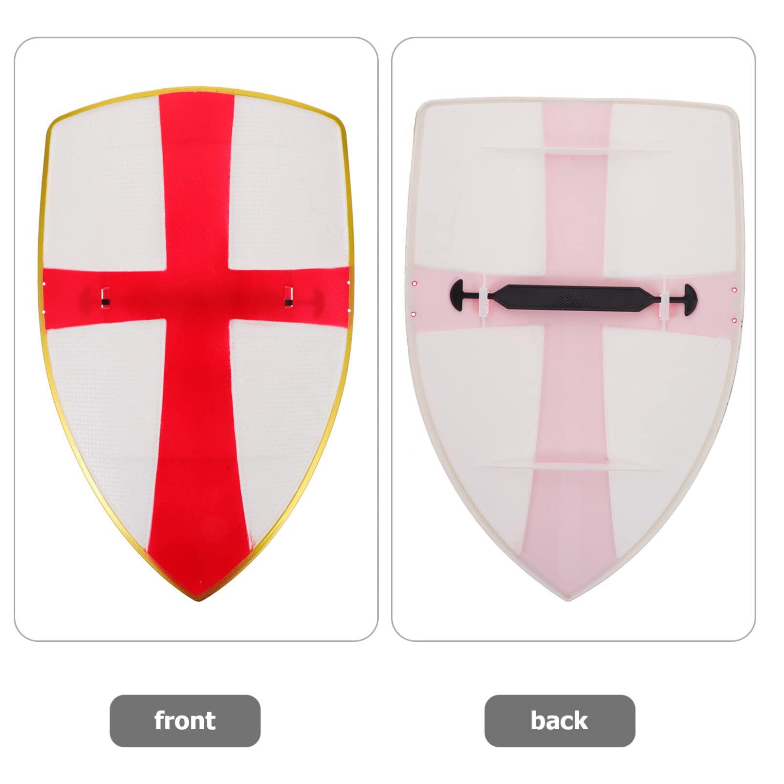 Totority Totority 2pcs Shield Toy Toys for Boys Small Toddler Toys Medieval Costumes Knight Shield Children Toy Small Shield Make up Plastic Safety Mask Knight Toys Shield Toy Kid Toys
