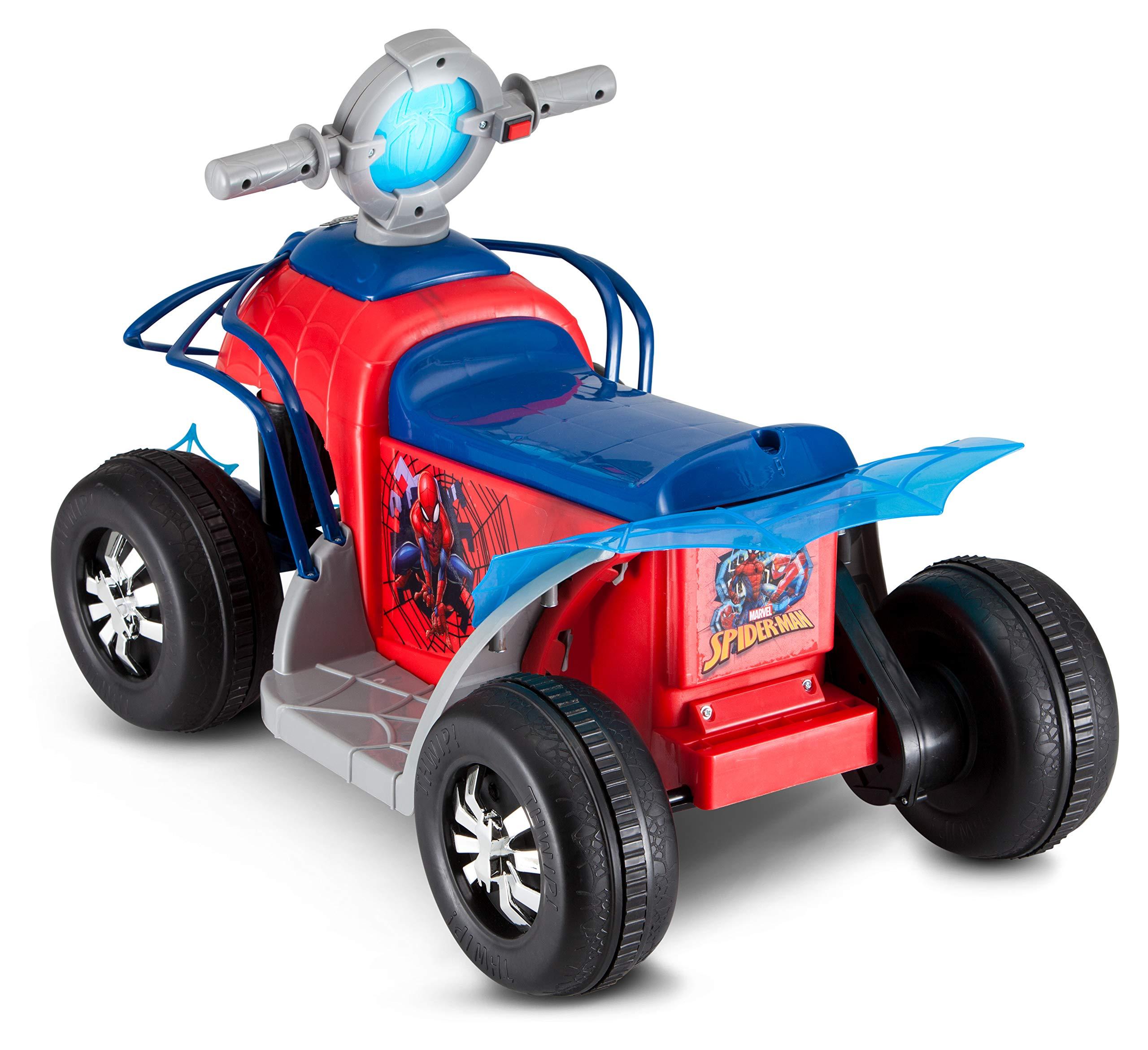 Kid Trax Kid Trax Toddler Marvel's Spider-Man Premium Toddler Quad Ride-On, Kids 18-30 Months, 6V Battery and Charger Included, Max Weight 44 lbs, Red