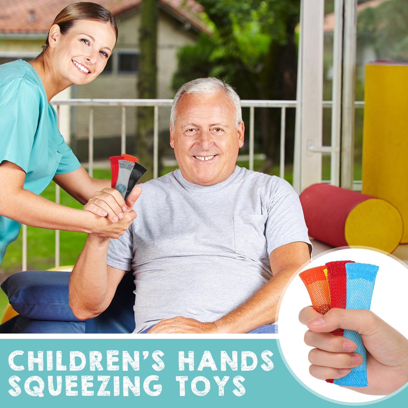 Macarrie Macarrie 100 Pieces Marble Mesh Fidget Toy Stress Relieve Fidget Toy for Anxiety Sensory Quiet Marble Sensory Toys Silent Toys for School Office ADHD Add OCD Autism Gifts(Bright Style)