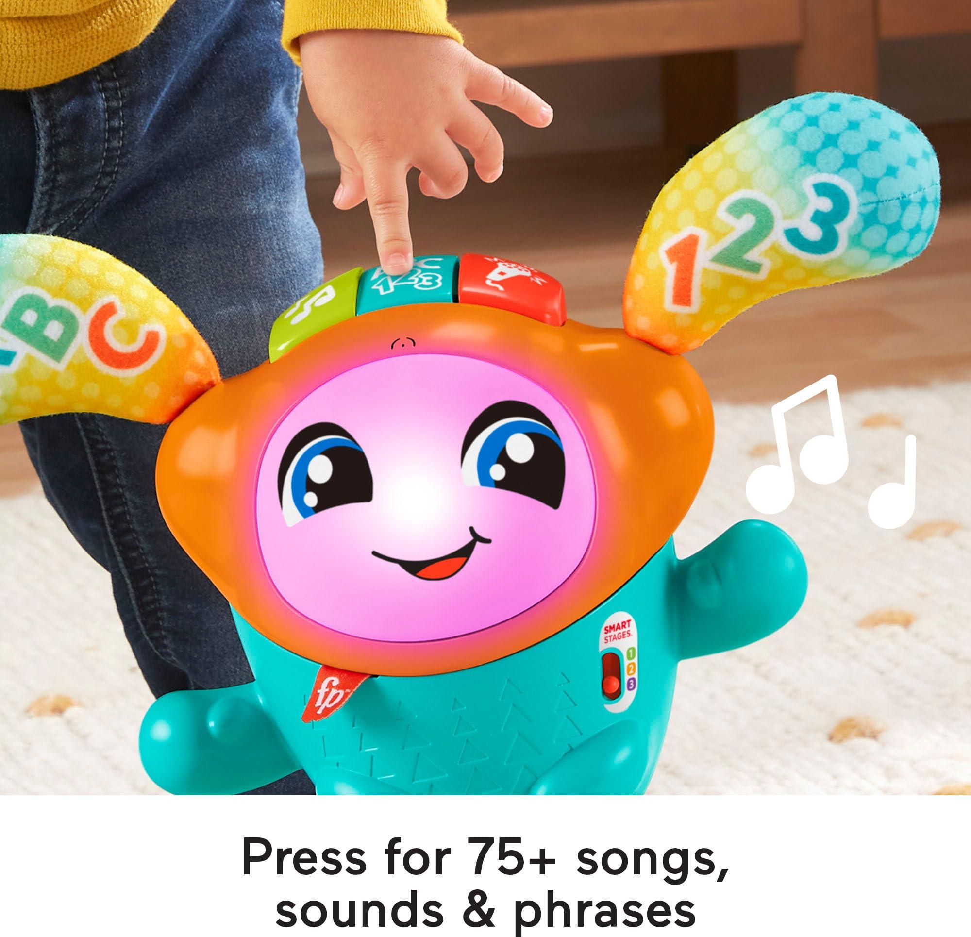 Fisher-Price Fisher-Price Baby & Toddler Learning Toy DJ Bouncin Beats with Music Lights & Bouncing Action for Ages 6+ Months