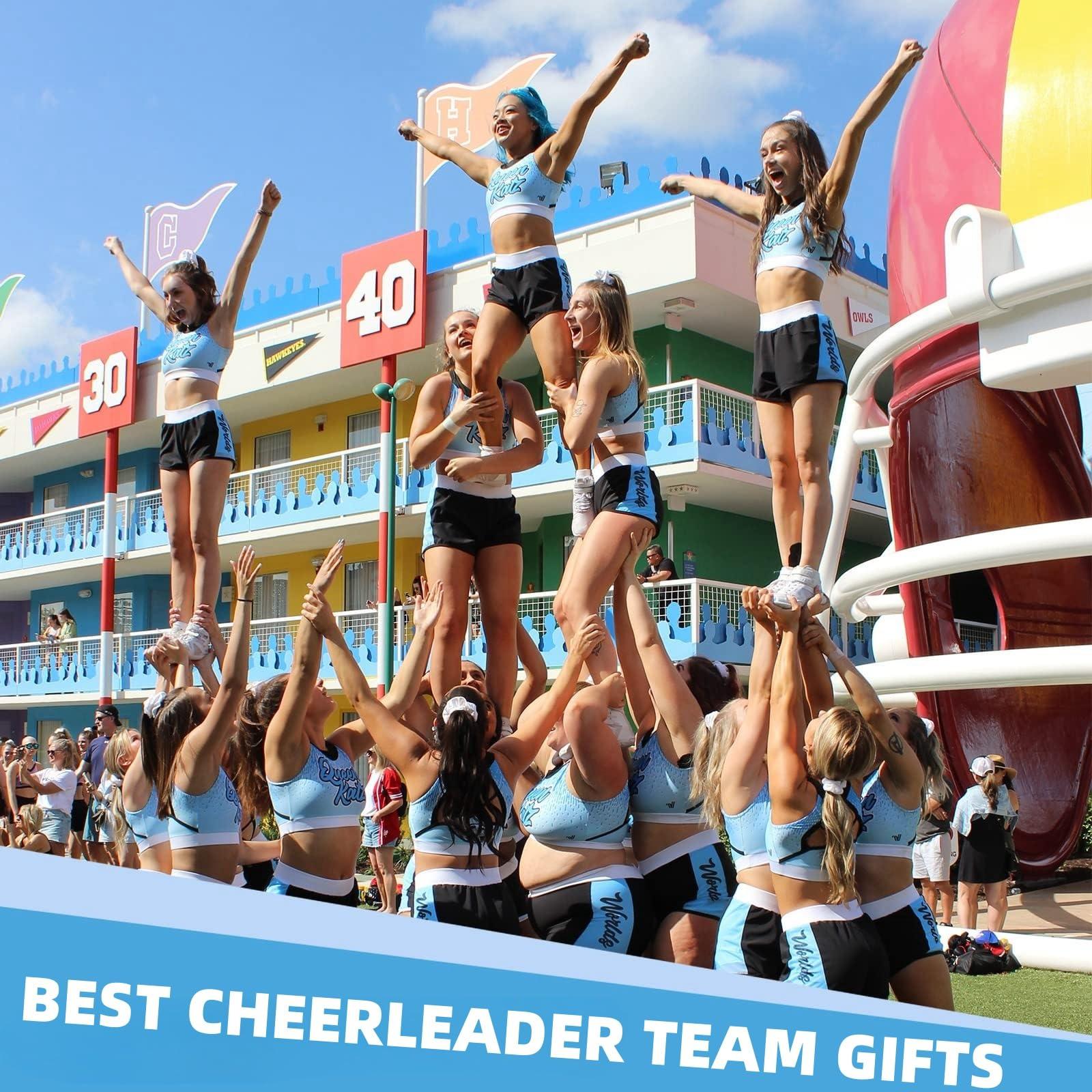 YANMIN YANMIN 24 Pcs Cheerleader Gifts for Girls Handmade Friendship Bracelets for Teen Girls Stretch Cheer Bracelets Y2k Cheer Stuff Stackable Clay Bead Bracelets Bulk Teens Birthday Christmas Party Favors