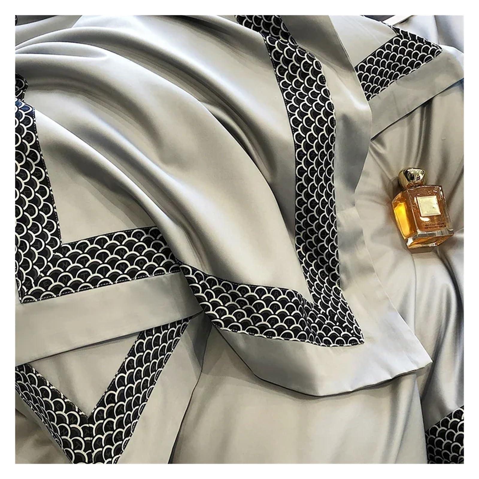 ADovz ADovz White 1000TC Egyptian Cotton Luxury Hotel Style 4Pcs Bedding Set Broad Side Embroidery Duvet Cover Set Pillowcases Bed Sheet Set,Bed Sheets