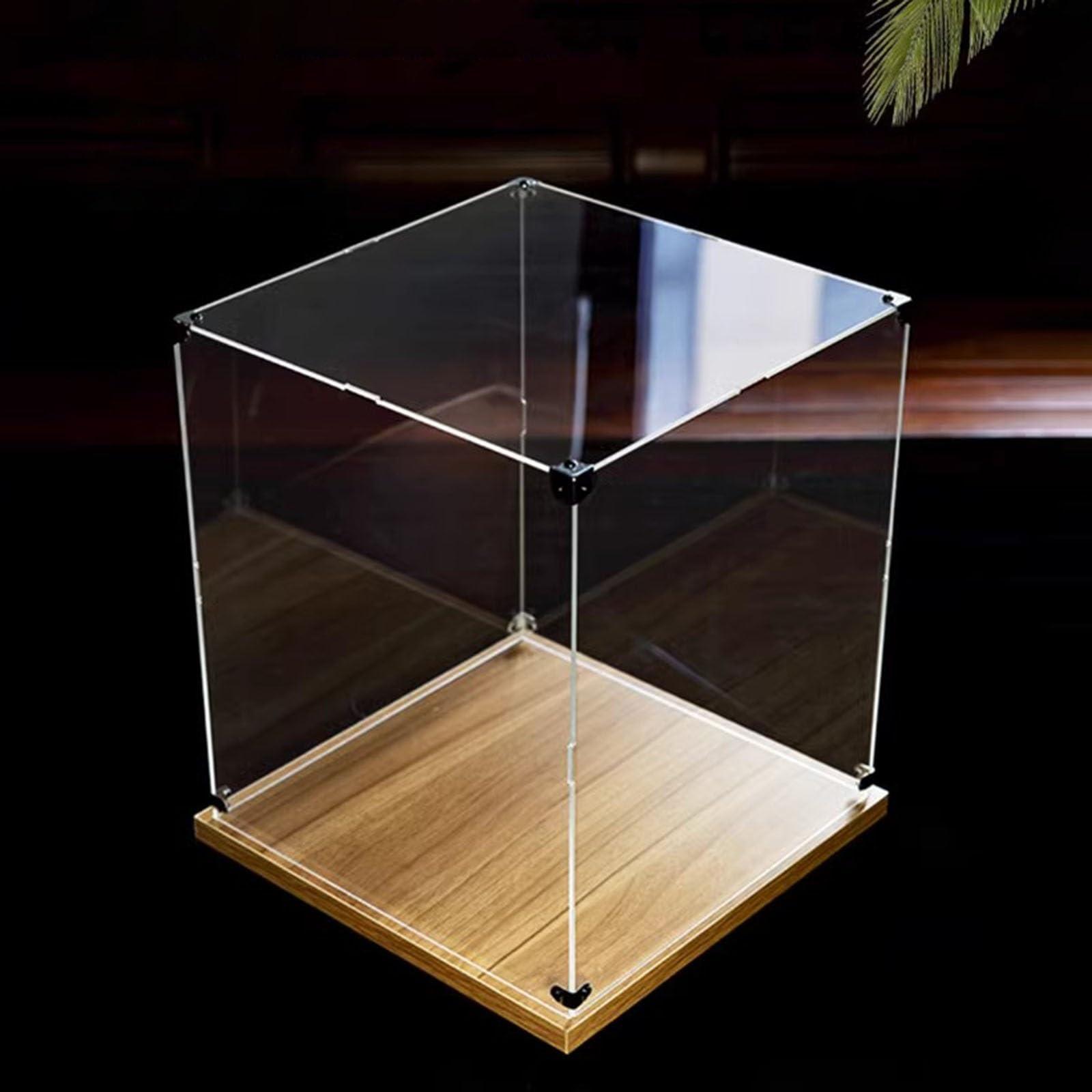 ARTSZY Acrylic display boxes Large Clear Acrylic Display Boxes Cube Shoe Box for Memorabilia, Stackable Alternative Dust-Proof Glass Case for Home Storage, Figures Collectibles Showcase ( Size : 40x40x20cm/1
