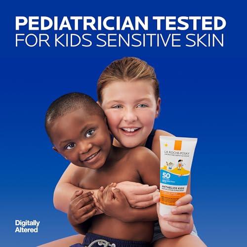 La Roche-Posay La Roche-Posay Anthelios Kids Gentle Lotion Sunscreen SPF 50, Broad Spectrum SPF + Antioxidants, Sunscreen For Kids, Octinoxate & Oxybenzone-Free, Pediatrician Tested, Non Comedogenic, Oil Free