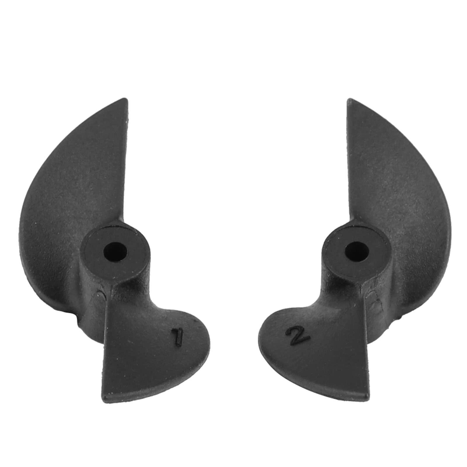 Yosoo Health Gear Yosoo Health Gear 1 Pair RC Boat Propellers, 2 Blades CW CCW Rotation Set for 2mm Shaft, Remote Control Ship Parts Accessory Black Plastic Propeller for Ship Model RC Boat