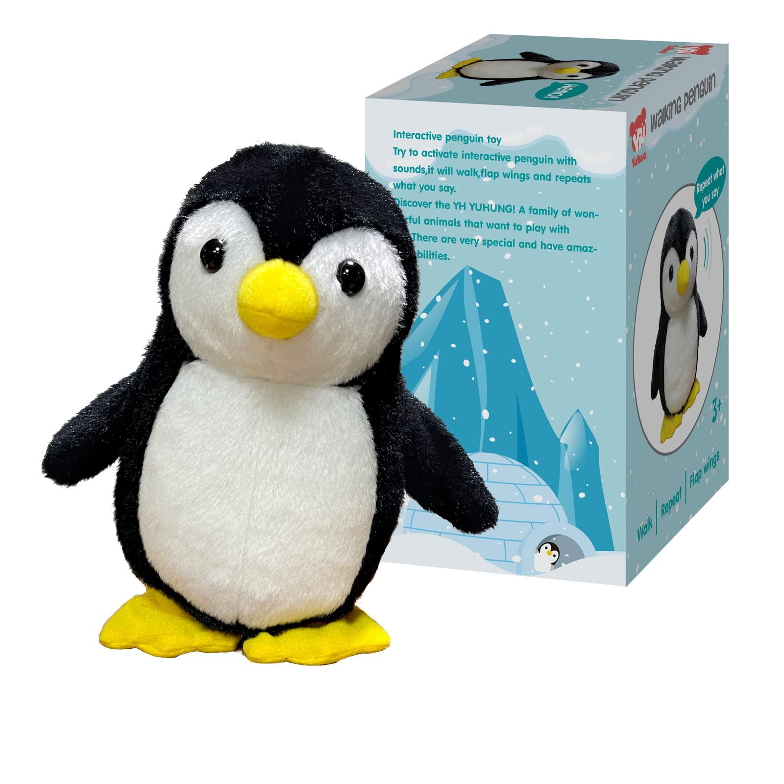 YH YUHUNG YH YUHUNG Walking Penguin Plush Toy Repeats What You Say with Clear Voice Talking Penguin Stuffed Animal Repeating Toy Animal for Boys and Girls