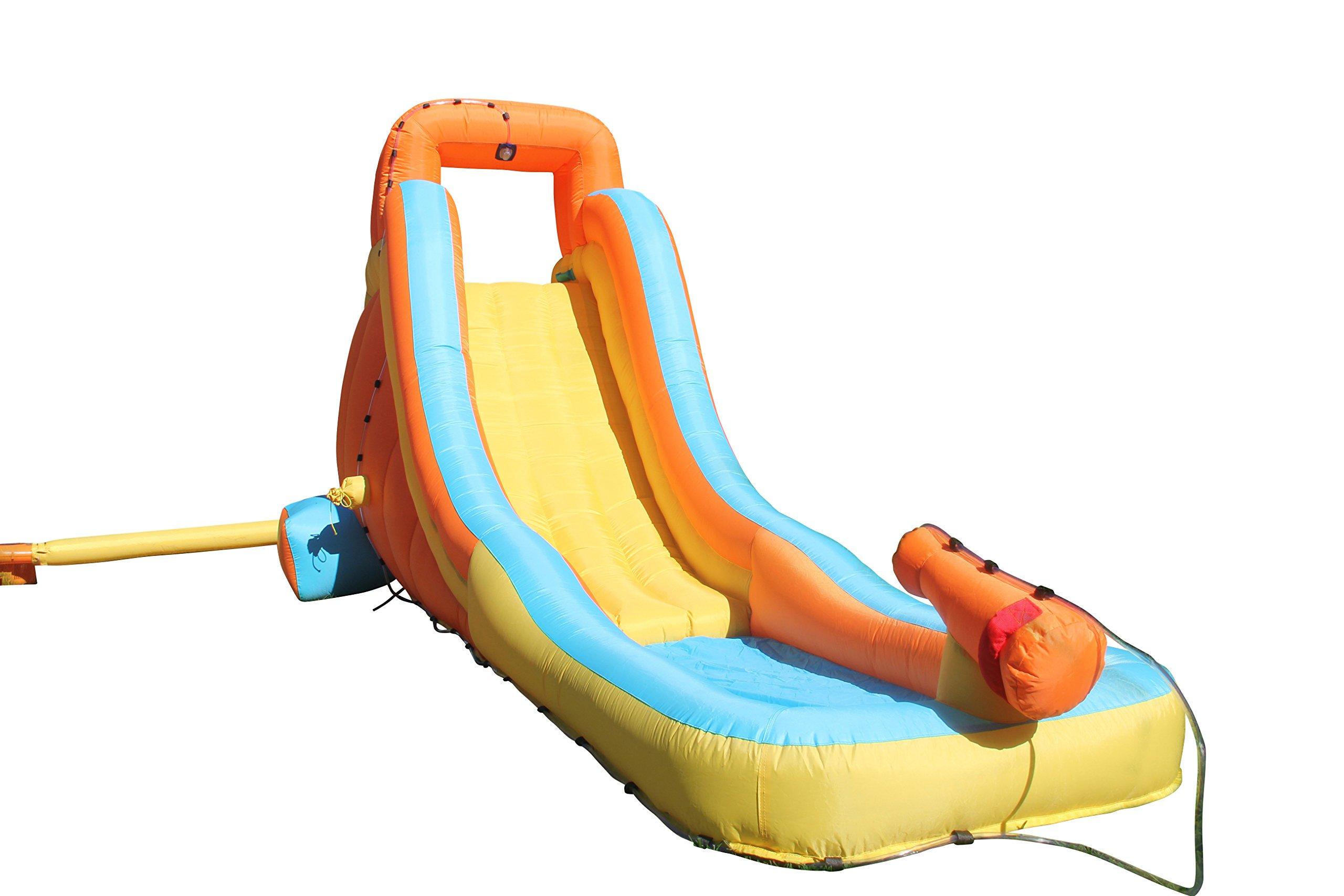 Sportspower Sportspower My First Inflatable Water Slide - Heavy-Duty Outdoor Slide with Water Cannon and Splash Pool with Blower, 186\" L x 80.4\" W x 84\" H