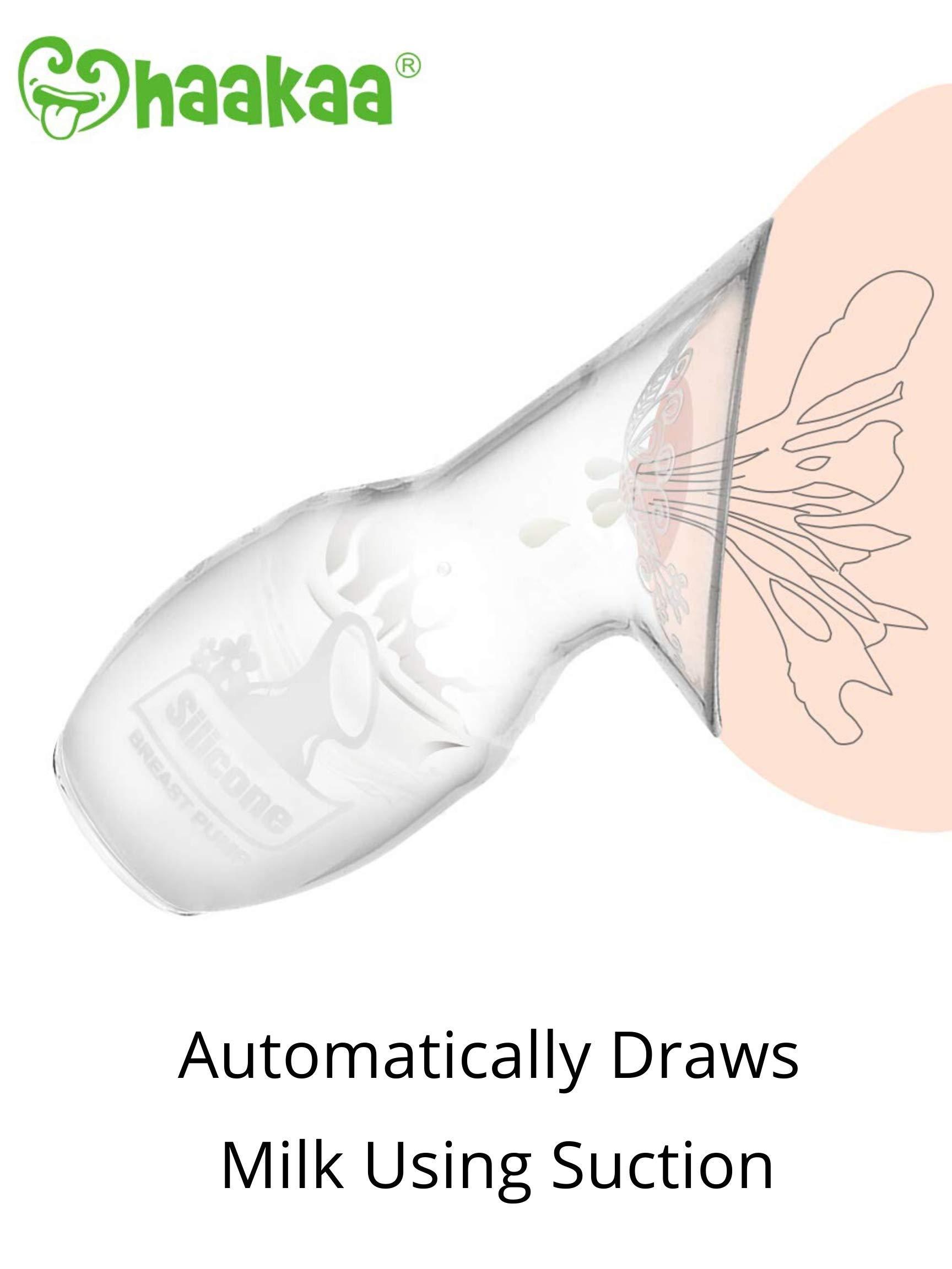 haakaa Haakaa New Silicone Breast Pump 150ML with Suction 100% Food Grade Silicone BPA PVC and Phthalate Free (150ml)