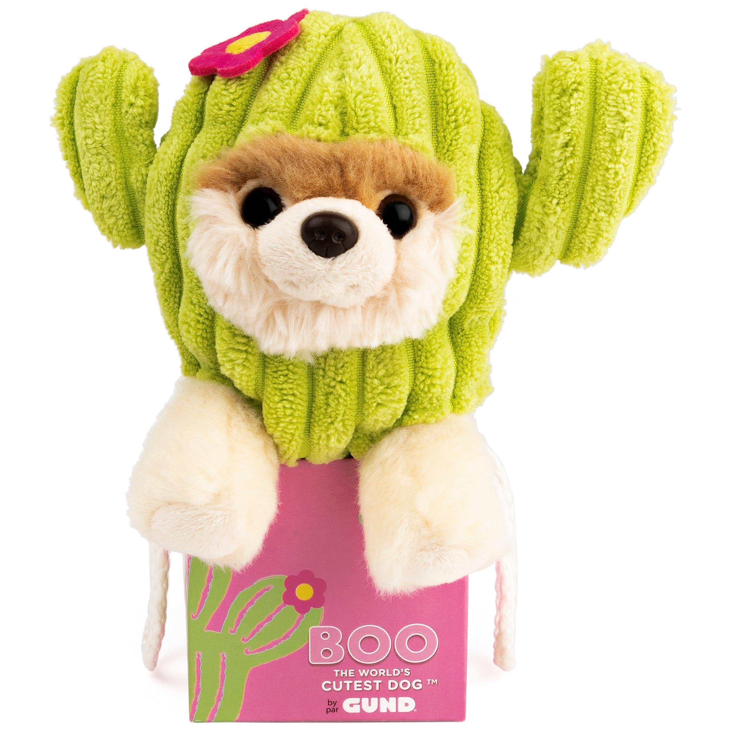 GUND GUND The World’s Cutest Dog Boo Itty Bitty Boo #62 Cactus Plush Stuffed Animal Dog, 5”