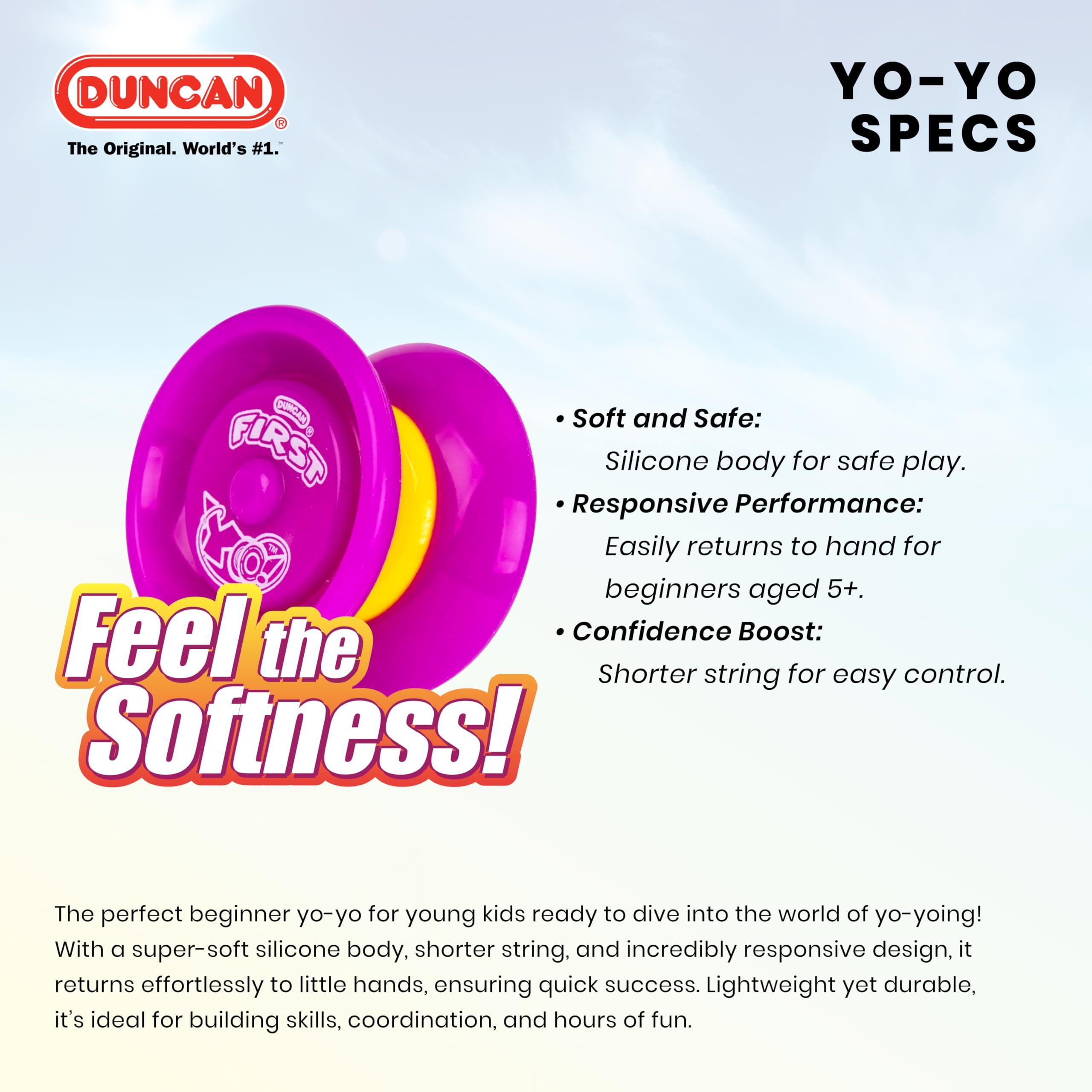 Duncan Duncan Toys First Yo! - Best Beginner Yo-Yo for Kids, Responsive Yo Yo, YoYo Toy - Green/Yellow