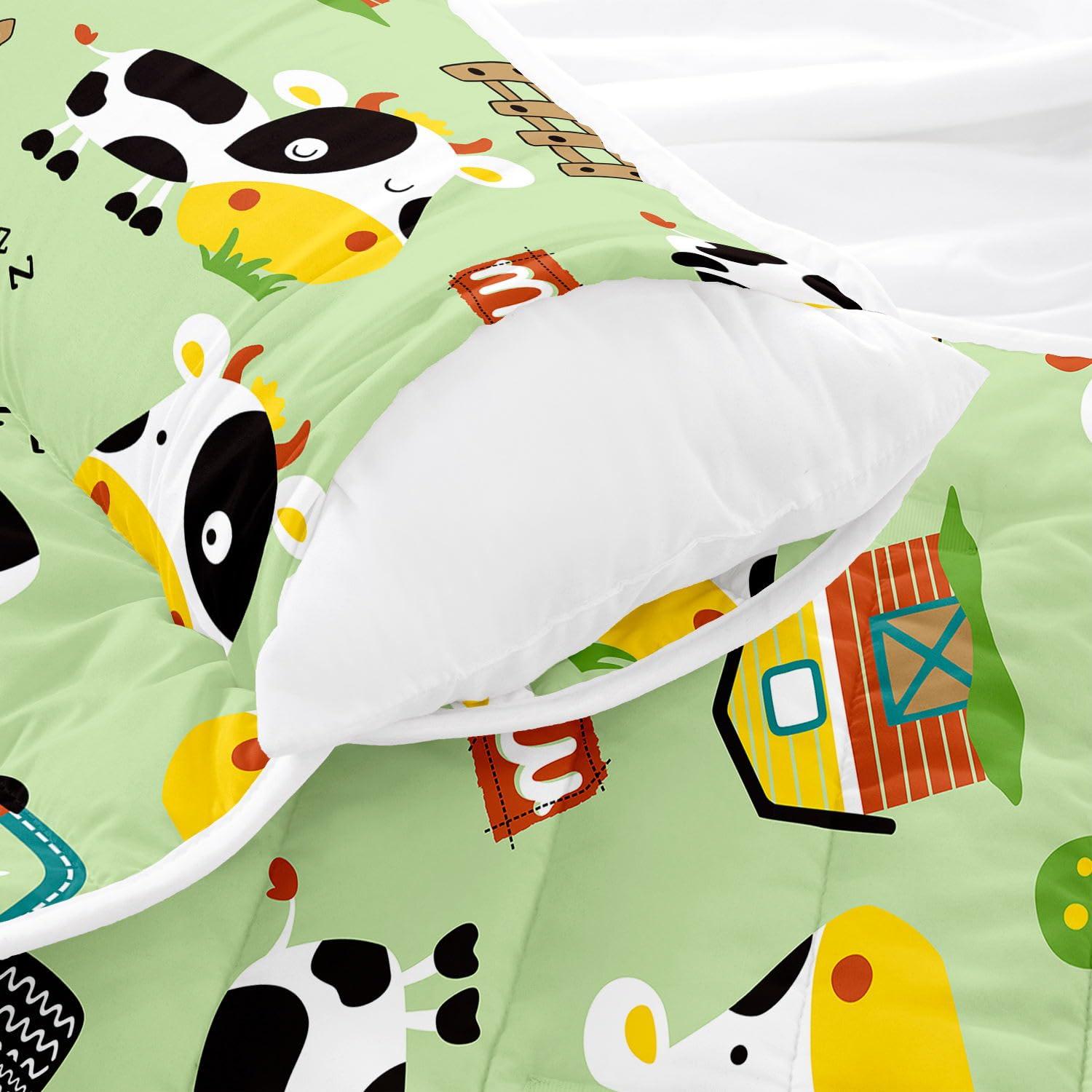 Datura home Datura home Nap Mat -Cute Cows Sleeping Bag with Removable Pillow - Daycare and Sleepovers Preschool Kindergarten Bedding Set for Kids Toddler Boys Girls(Cute Cows Large)