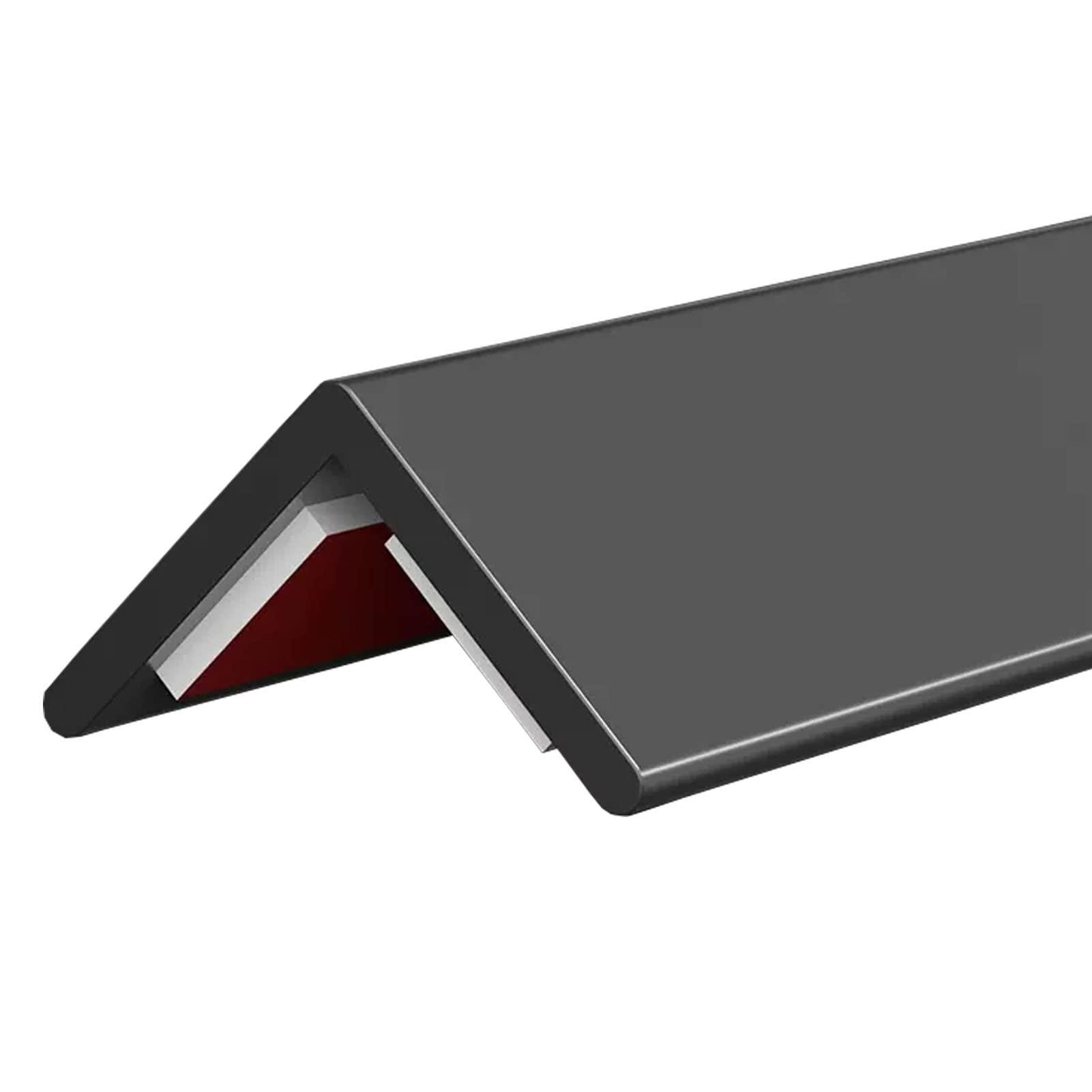 BESNUT PVC Corner Guards for Walls, Self Adhesive Wall Corner Protector Right Angle Anti-Collision Shield Edging Trim Strips for Offices Shops Home(L: 1.8M) (Color : Black, Size : W 3.6cm)