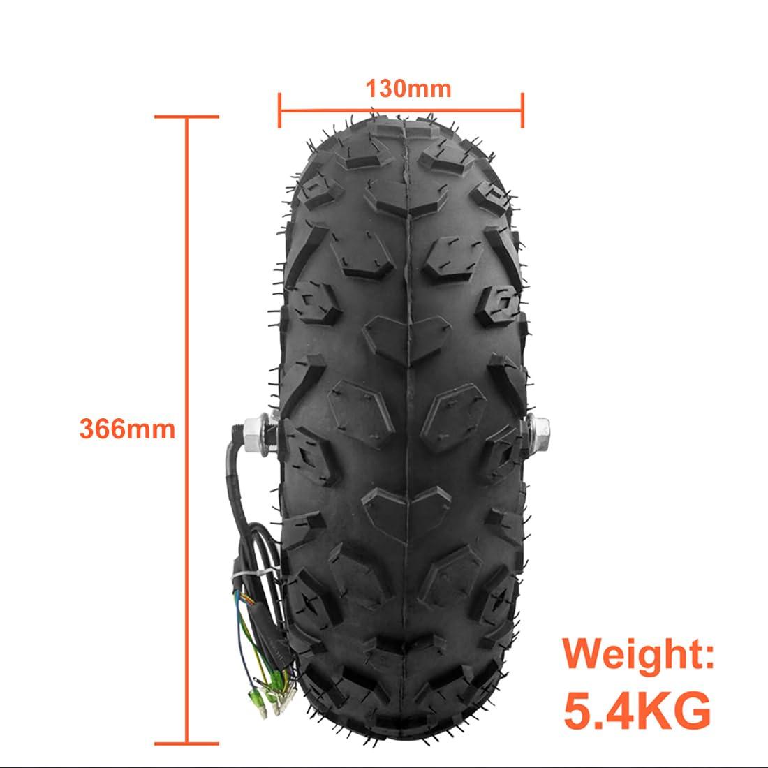 L-faster 350W All Terrain Electric Wheelbarrow Wheel With 145/70-6 Fat Off Road Rough Tyre 14.5\" Electrical Trolley Gear Motor48V 350W