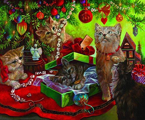 SUNSOUT INC SUNSOUT INC - Kissmas Play Toys - 1000 pc Jigsaw Puzzle by Artist: Sandra Bergeron - Finished Size 23\" x 28\" Christmas - MPN# 49070