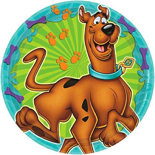 amscan Scooby Doo Birthday Party Supplies Bundle Pack includes Dessert Cake Paper Plates, Cups, Napkins, Table Cover (Bundle for 16)
