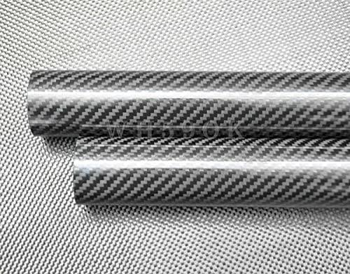 WHABEST WHABEST Length 1M 3k 100% Pure Carbon Fiber Tube 22mm x 18mm x 1000mm (Roll Wrapped) Glossy Pipe