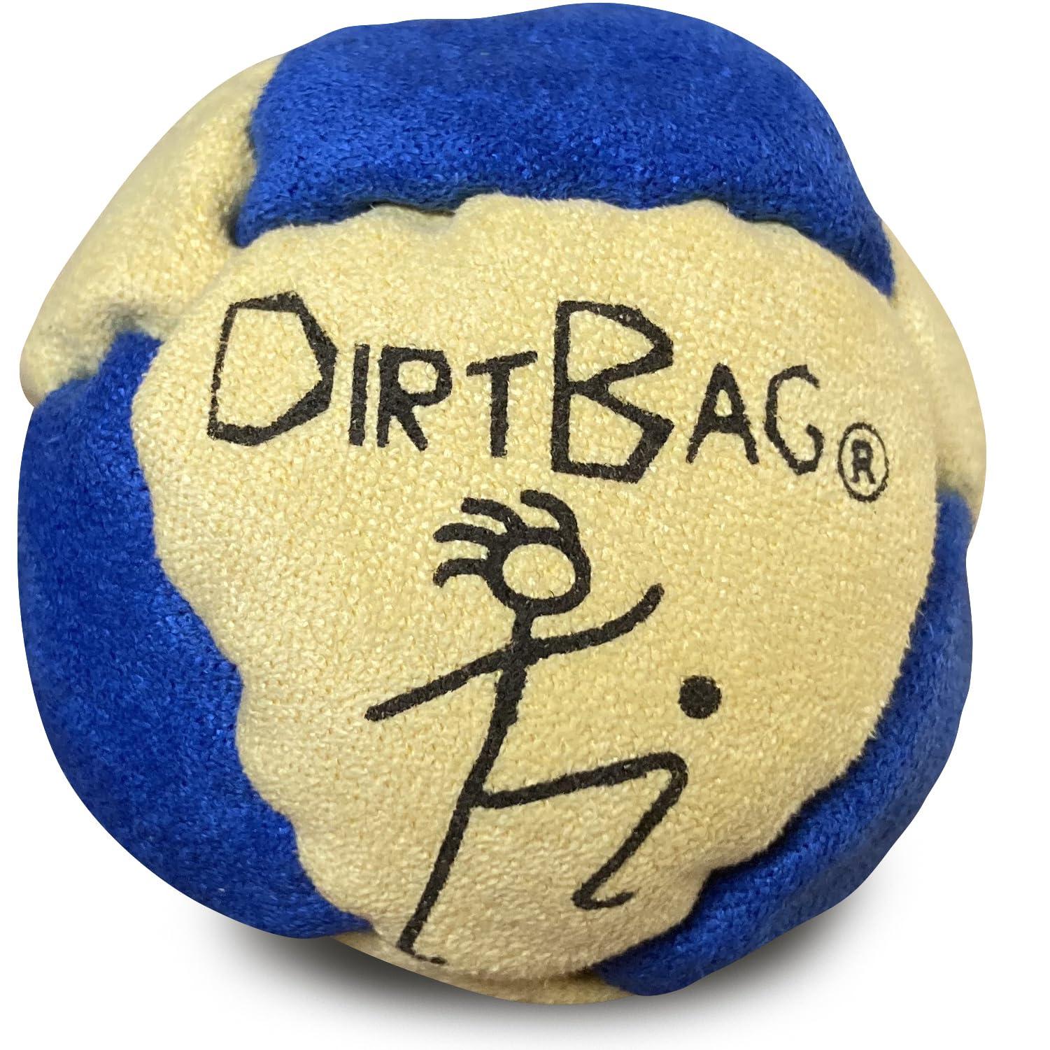 DIRTBAG Dirtbag All Star Footbag Hacky Sack 3 Pack with Pouch, 100% Handmade, Premium Quality, Bright Vivid Colors, Signature Carry Bag - Yellow/Blue