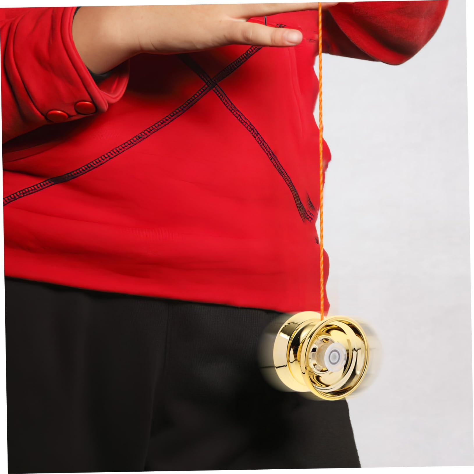 Vaguelly Vaguelly 1 Set Golden Yoyo for Beginner Funny Yo-yos Alloy Yoyo for 5-6 Toys