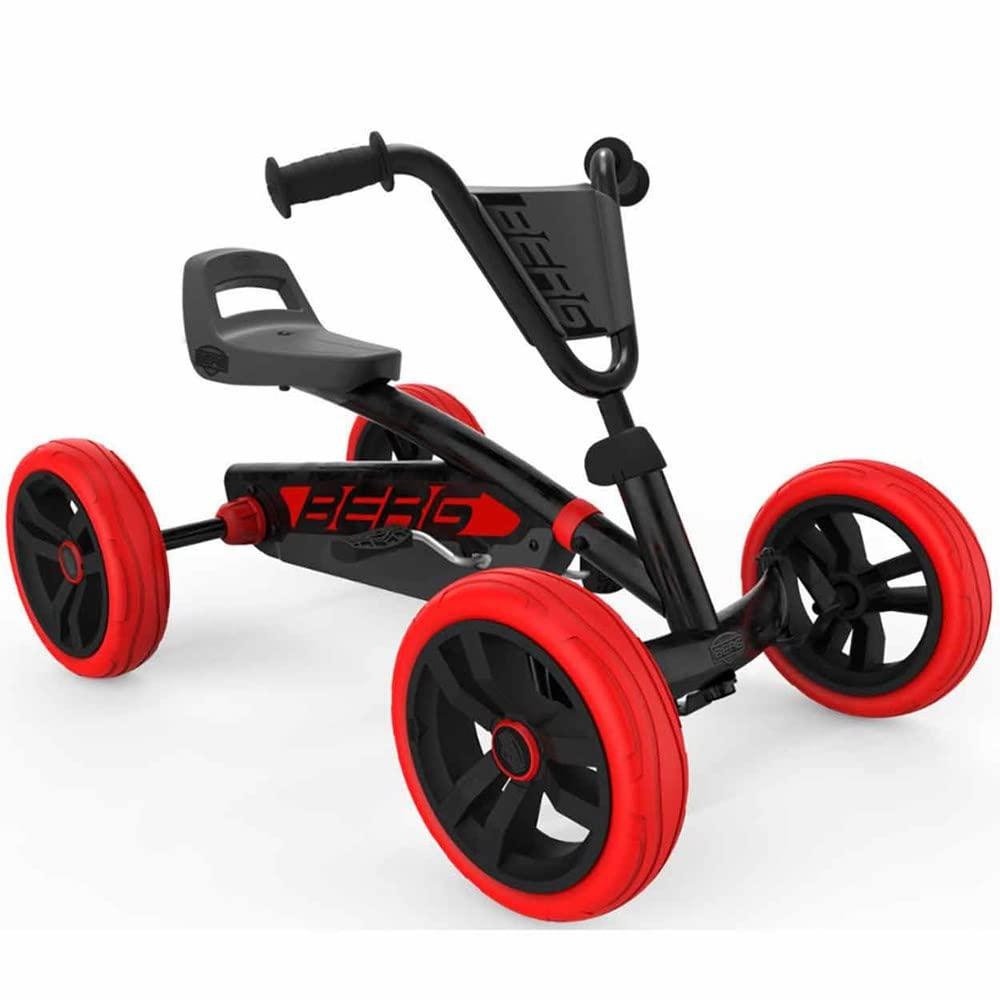 BERG BERG Pedal Kart Buzzy Red/Black with Soundbox | Pedal Go Kart, Kids Ride On Toys | Pedal Cars for Kids 2-5 | Outdoor Toys Go Cart for Boys & Girls | Safe 4-Wheel Stability, EVA Tires