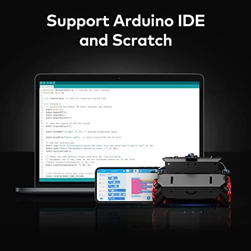 Makeblock Makeblock mBot Mega Robot Kit with Mecanum Wheels, Programmable Robotics Kit Compatible with Arduino IDE and Raspberry Pi for Teens & Adults, Robotics Gift for Learning Coding, Robotics, Electronics