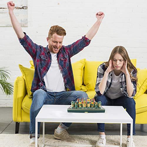 AEVVV Chess Set Board Game Russian Dolls Set - Themed Chess Russian Folk Art Chamomile - Matryoshka Nesting Doll Chess Pieces Wood Decor - Unique Chess Set Souvenirs