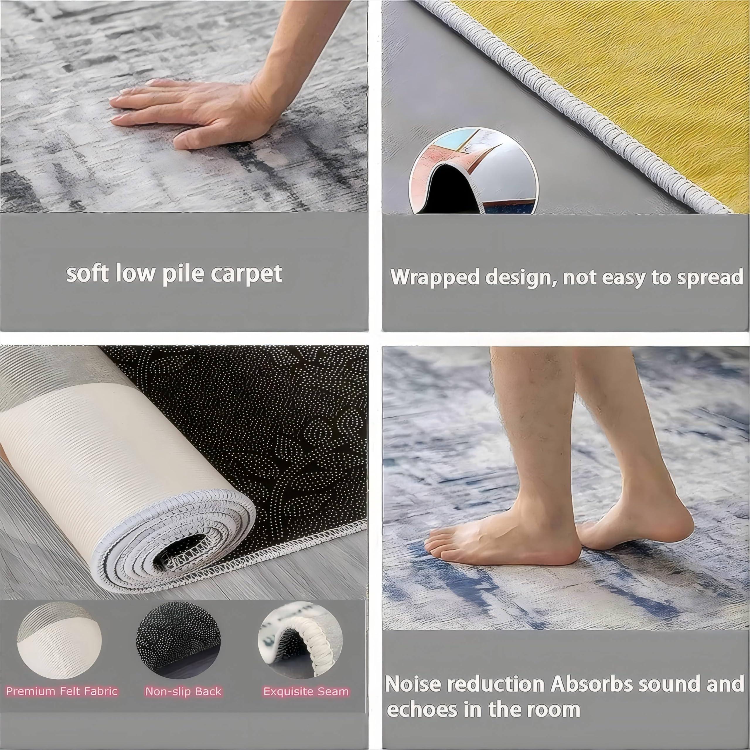 rugylsf Cartoon Husky ABC Kids Rug 4x6ft Toddler & Infant Toddler Floor Mats Alphabet Learning Rugs Soft Durable Non-Slip Play Mats Nursery Area Rugs Bedroom Rugs Kids Room Rugs