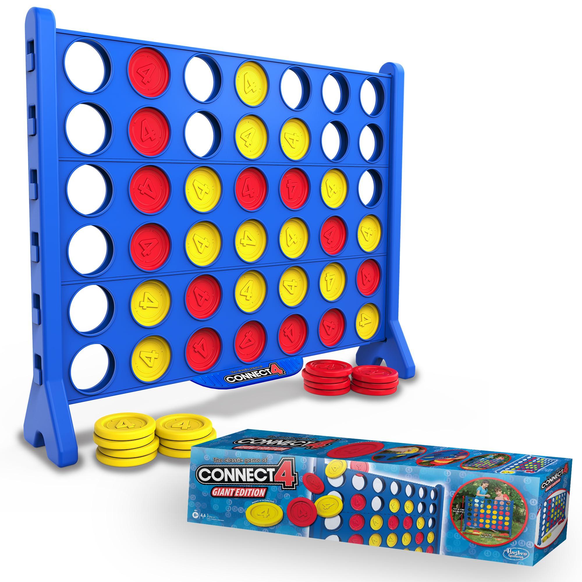 EastPoint Sports Giant Connect 4: Hasbro\'s Original Connect4 Game Super-Sized - 46.5 inch All-Weather Official Four in a Row Board Game - Indoor or Outdoor Connect4 Fun for Adults and Family