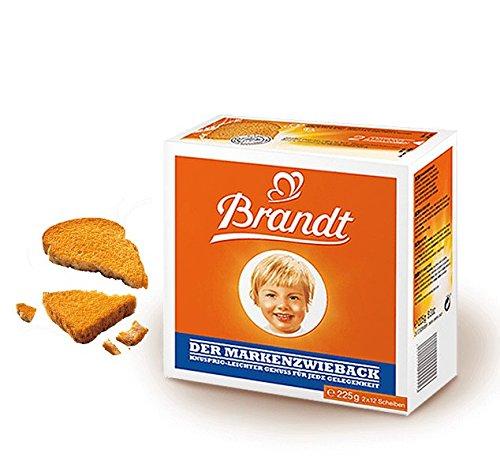 Brandt Brandt Zwieback Rusk | Sweetened Crispy Bread | Perfect for Teething Children | Enjoy with Sweet or Savory toppings | 8 oz each [Pack of 10]